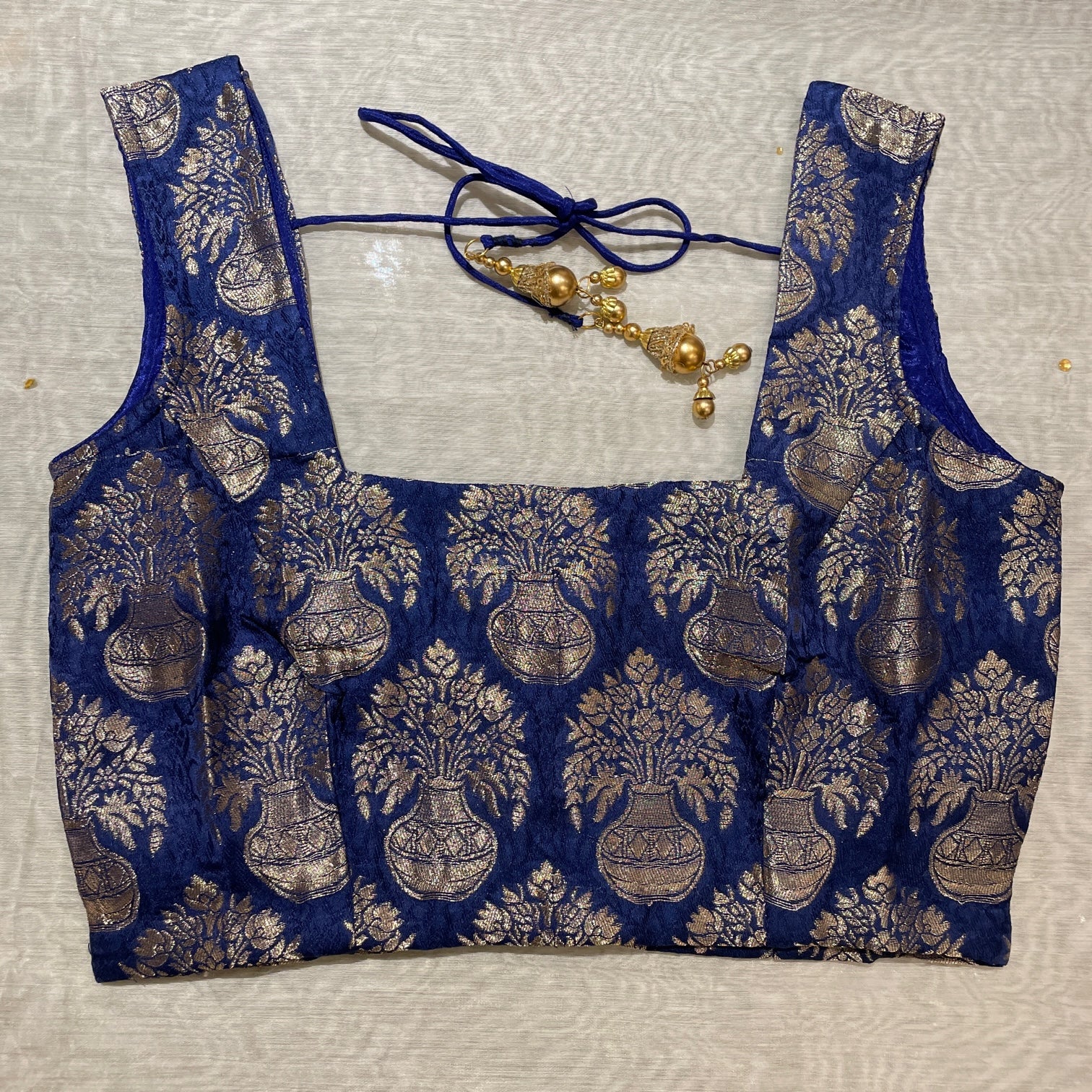 Brocade Saree Blouses-Size 32 - Vintage India NYC