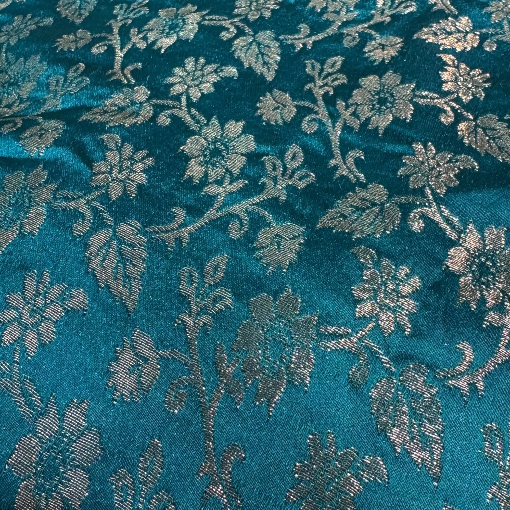 Sunflower Brocade Round Flower Lehengas - X Long-Colors - Vintage India NYC