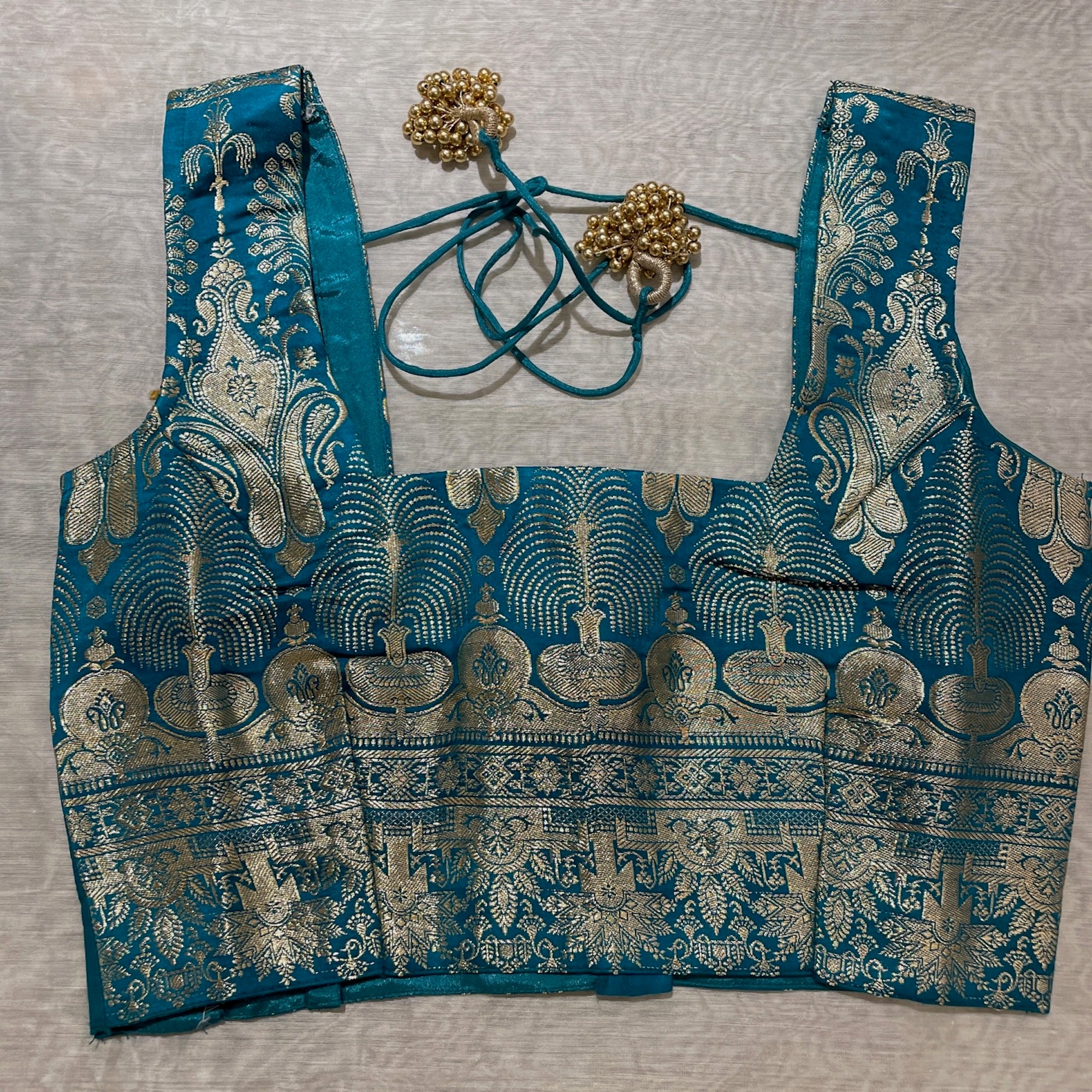 Brocade Saree Blouses-Size 30 - Vintage India NYC
