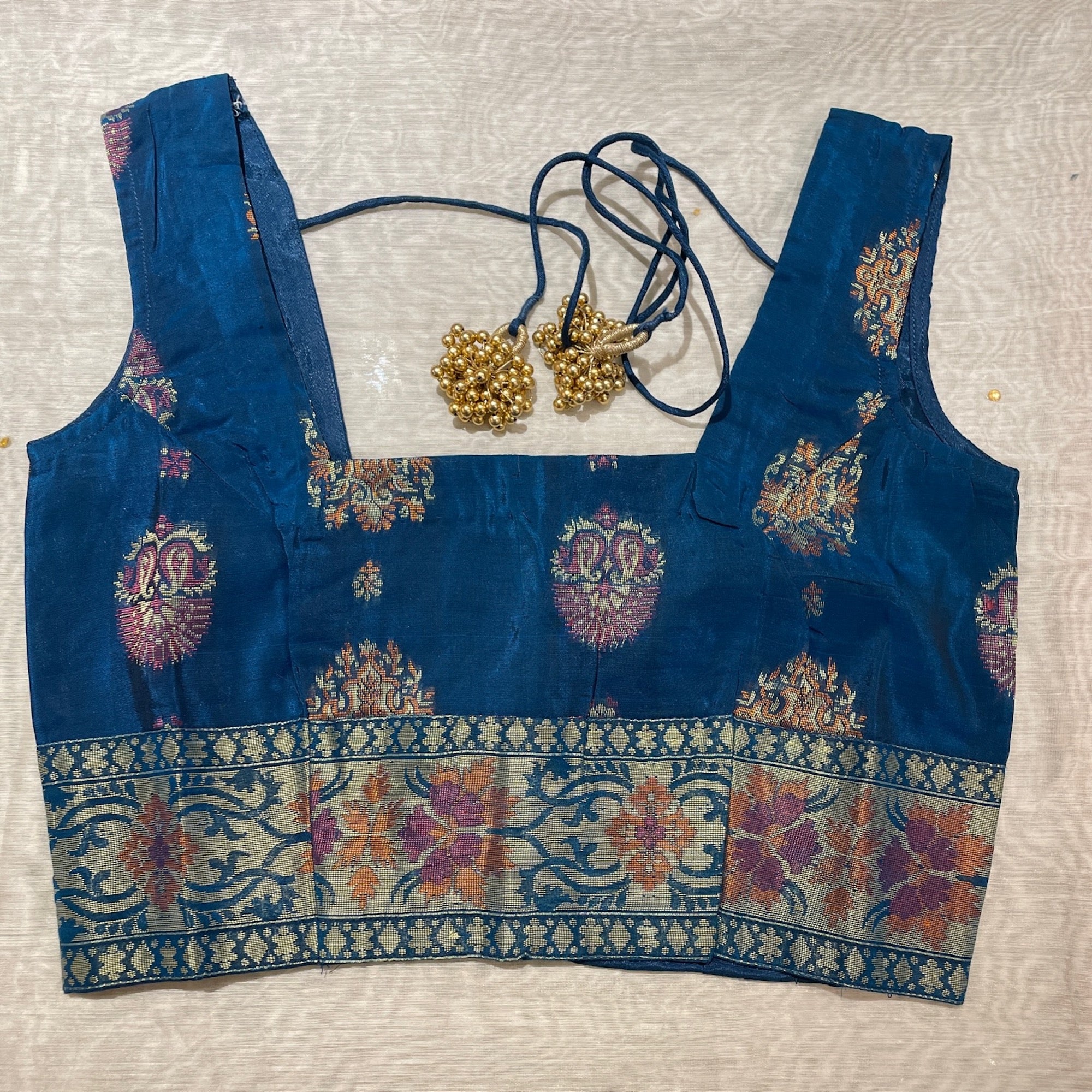 Brocade Saree Blouses-Size 30 - Vintage India NYC