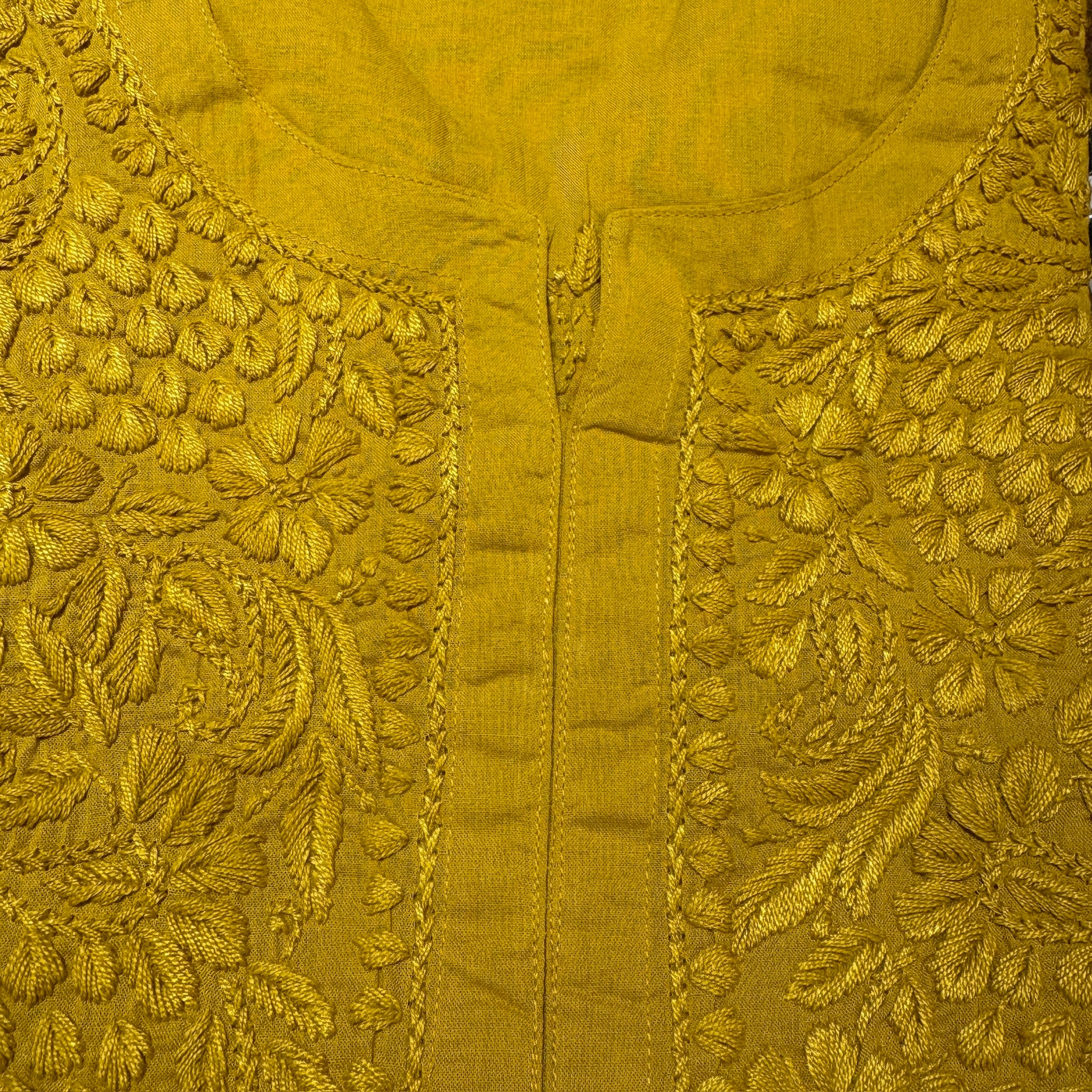 MA Short Embroidered Cotton Kurti-Size 46