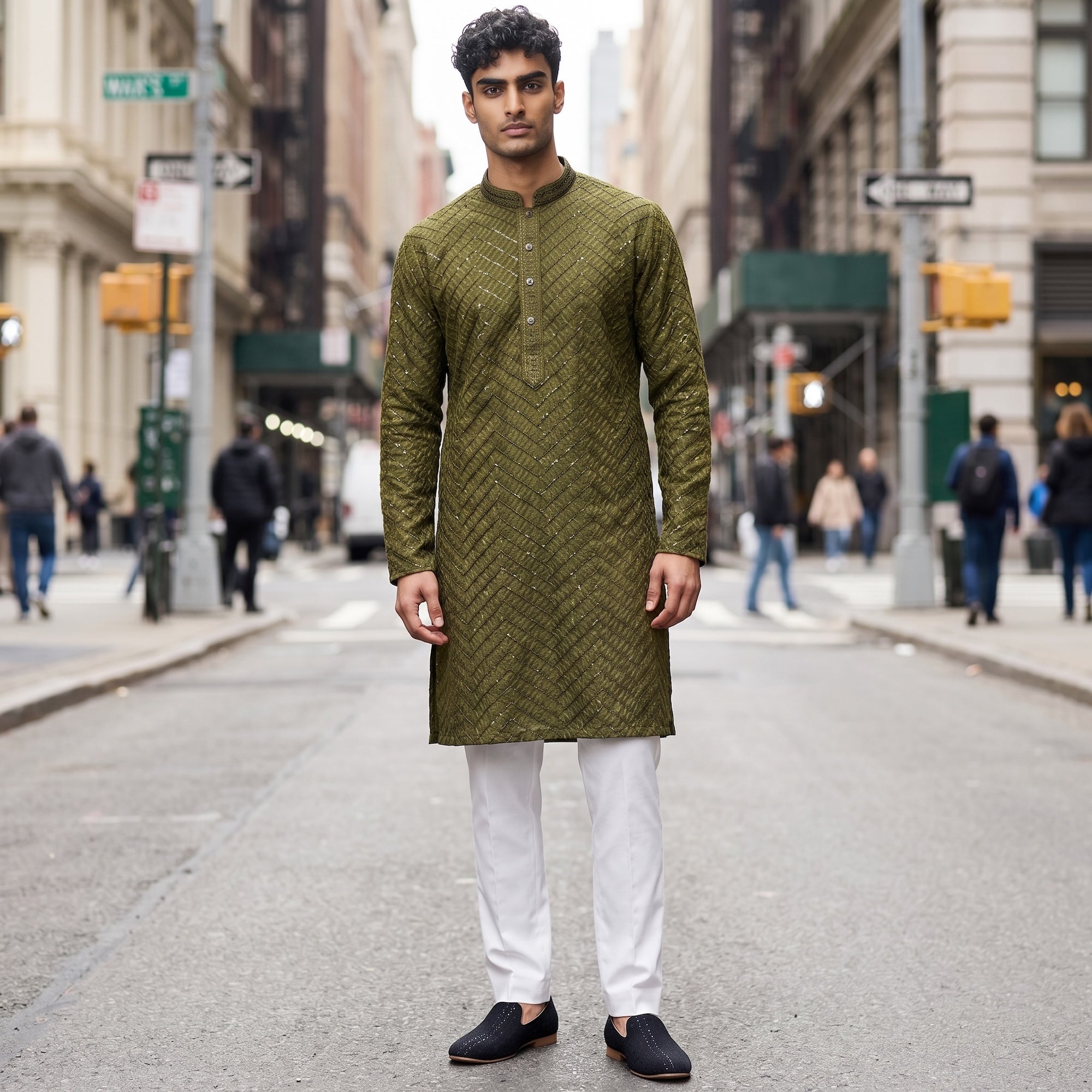 DT Lucknowi Kurtas-Size 36 & 38-Colors - Vintage India NYC