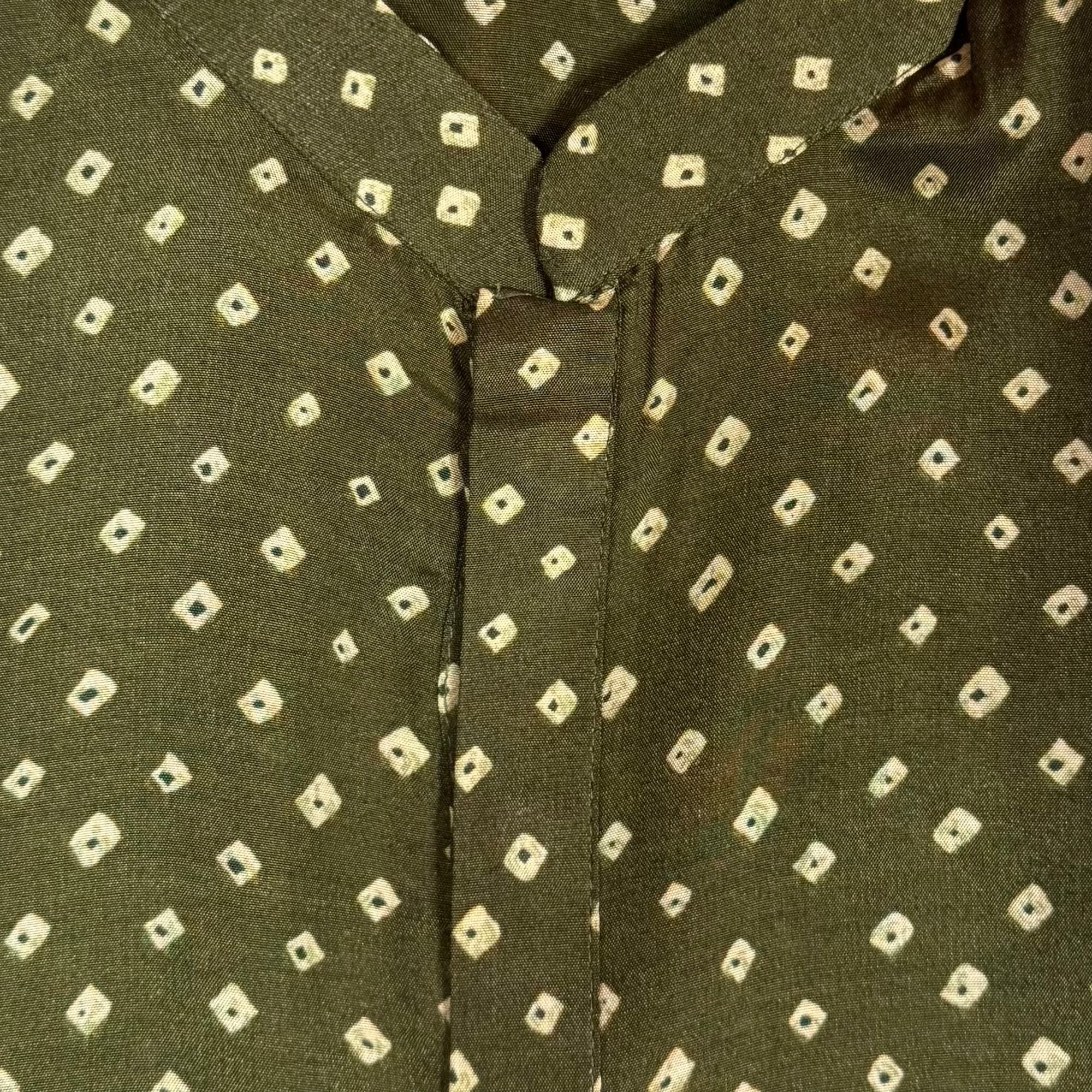 Olive Bandhani Print Kurta