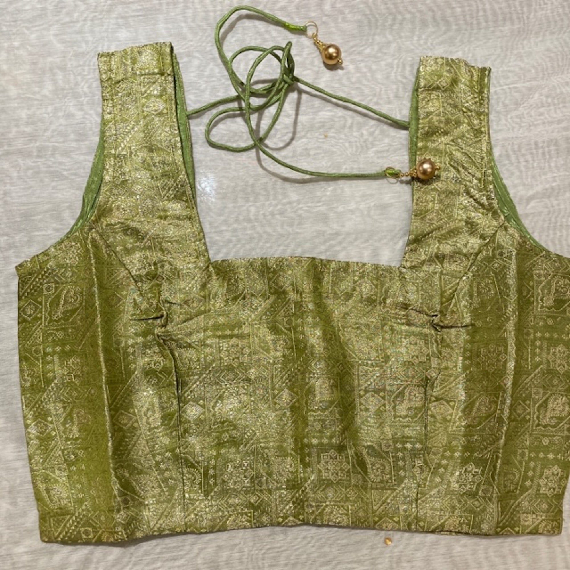 Brocade Saree Blouses-Size 36 - Vintage India NYC