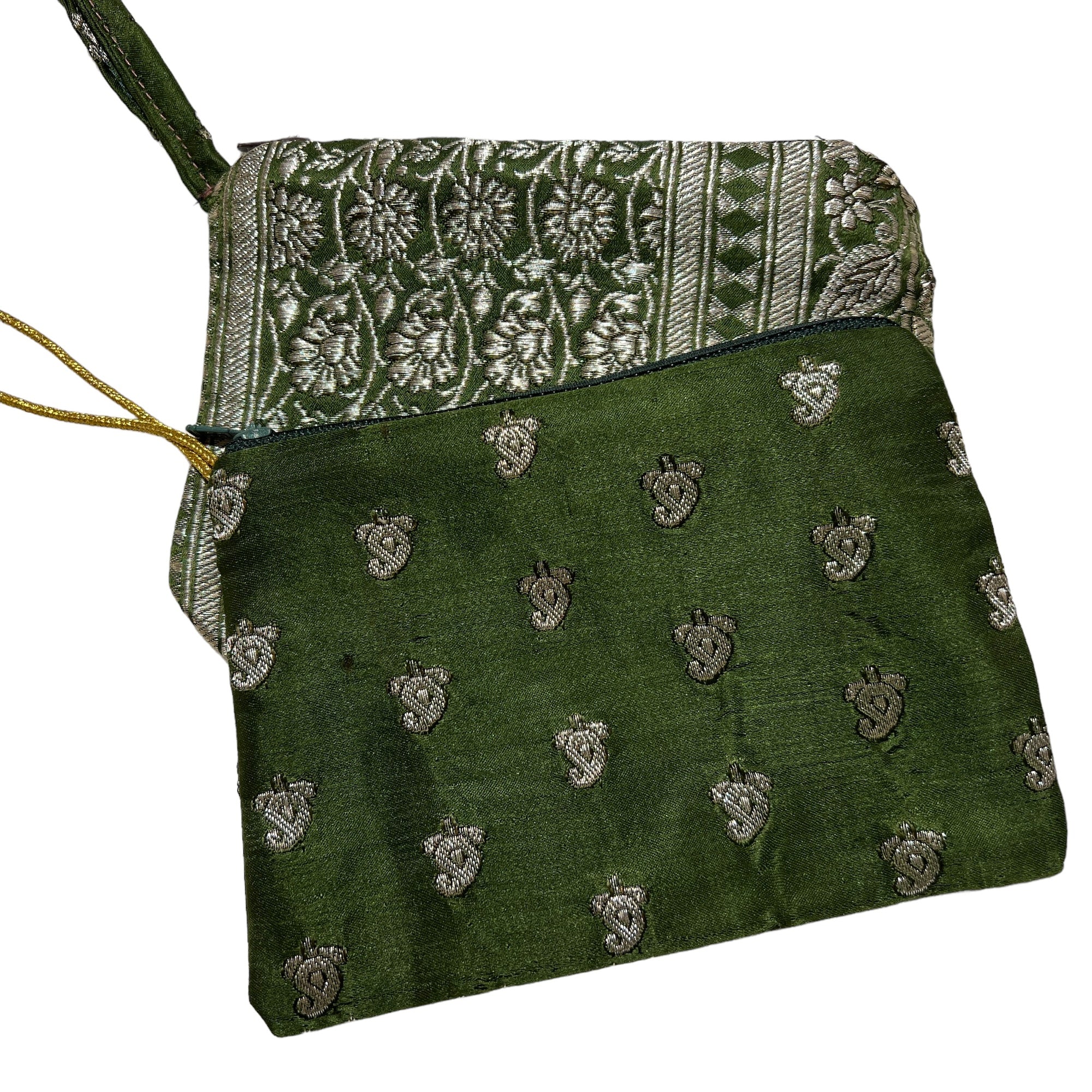 Vintage Sari Zip Pouch Bag Sm - Vintage India NYC