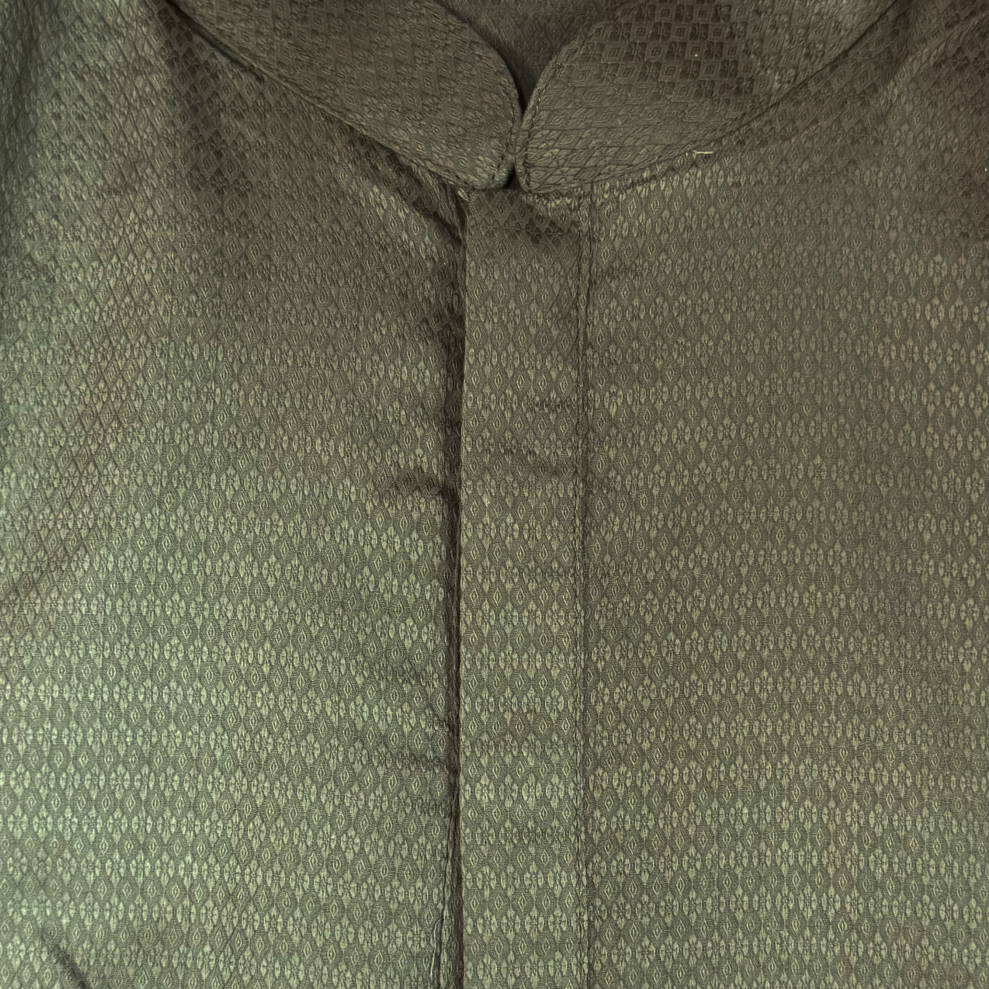 Small Jacquard Band Collar Short Kurta- Colors - Vintage India NYC