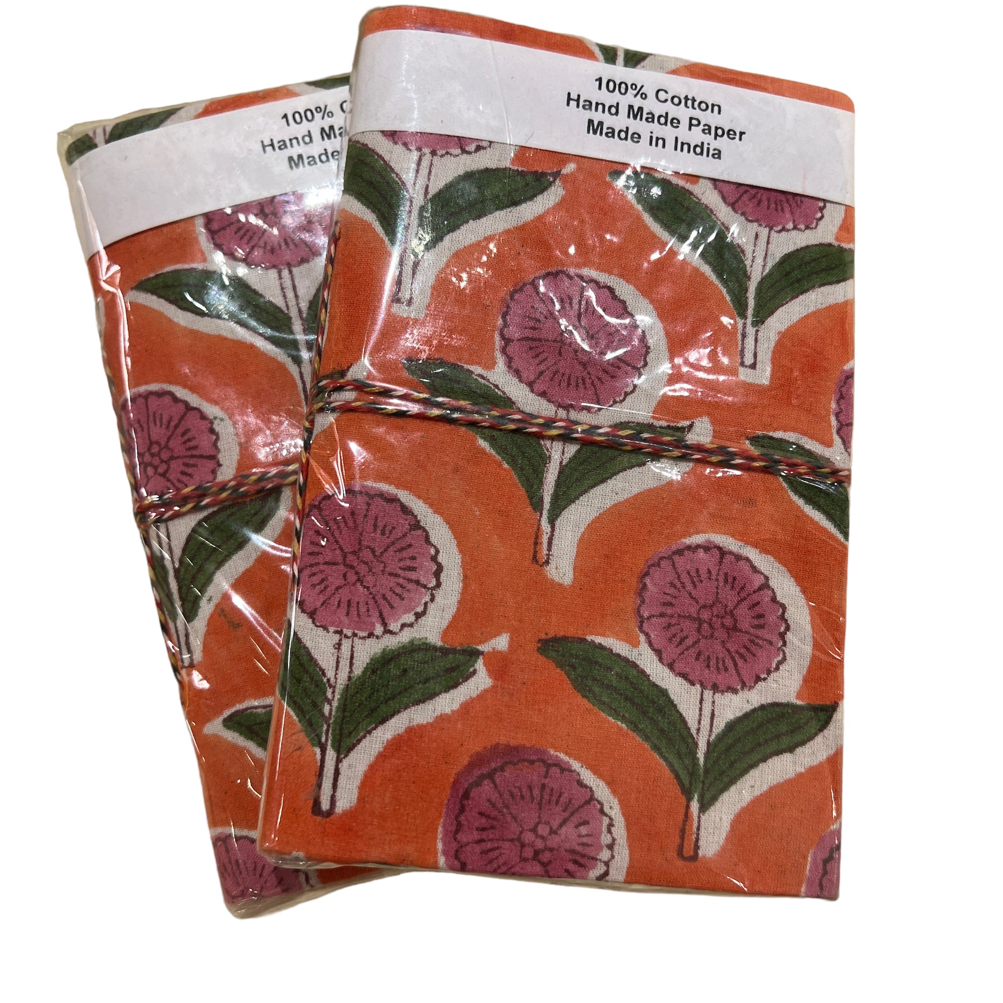 Cotton Block Print Journal Small - Vintage India NYC