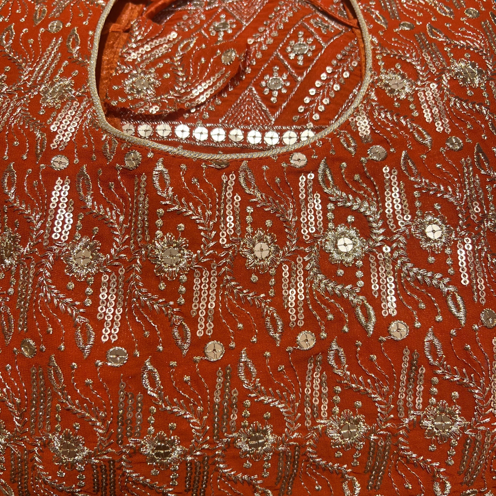 Plus Size Gold Sequin Gharara Set-3 Colors - Vintage India NYC