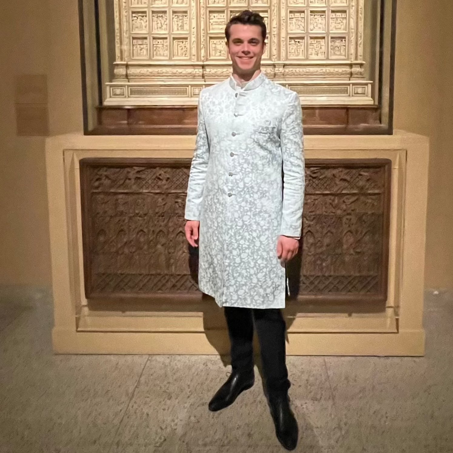 palebluefloralsherwani