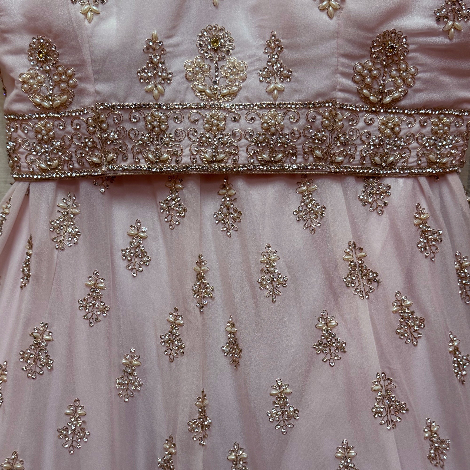 Pearl & Stone Heavy Gold Embroidered  Lehenga Sets-Colors - Vintage India NYC