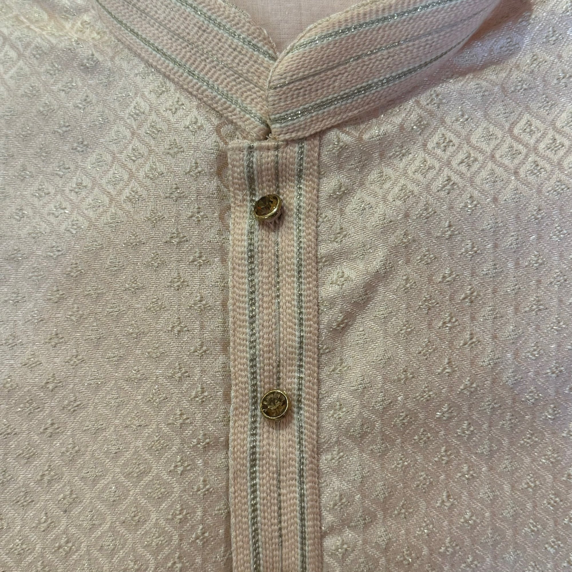 Small Ogee Brocade Kurta Set-Colors - Vintage India NYC