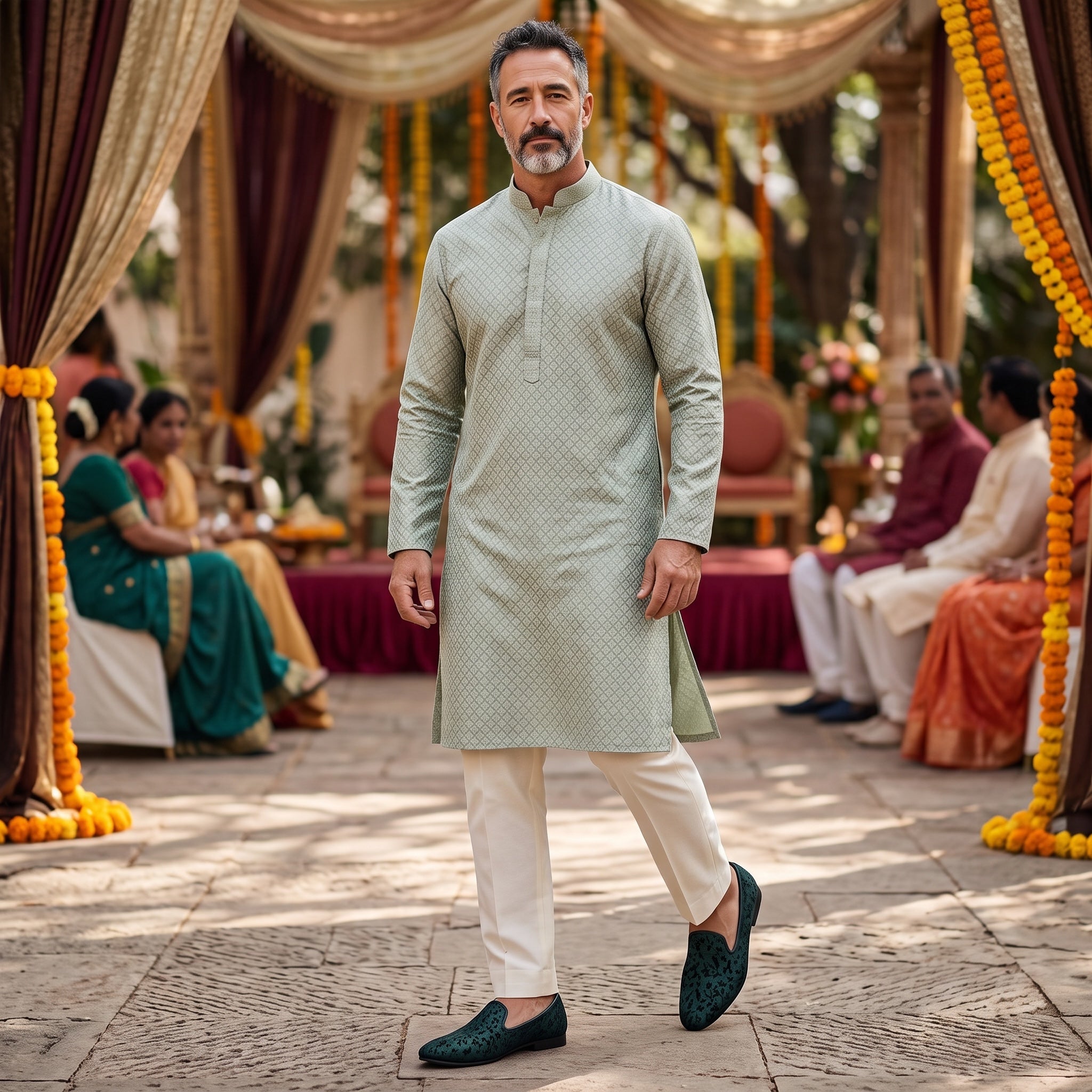 Pale Sage Cotton Kurta