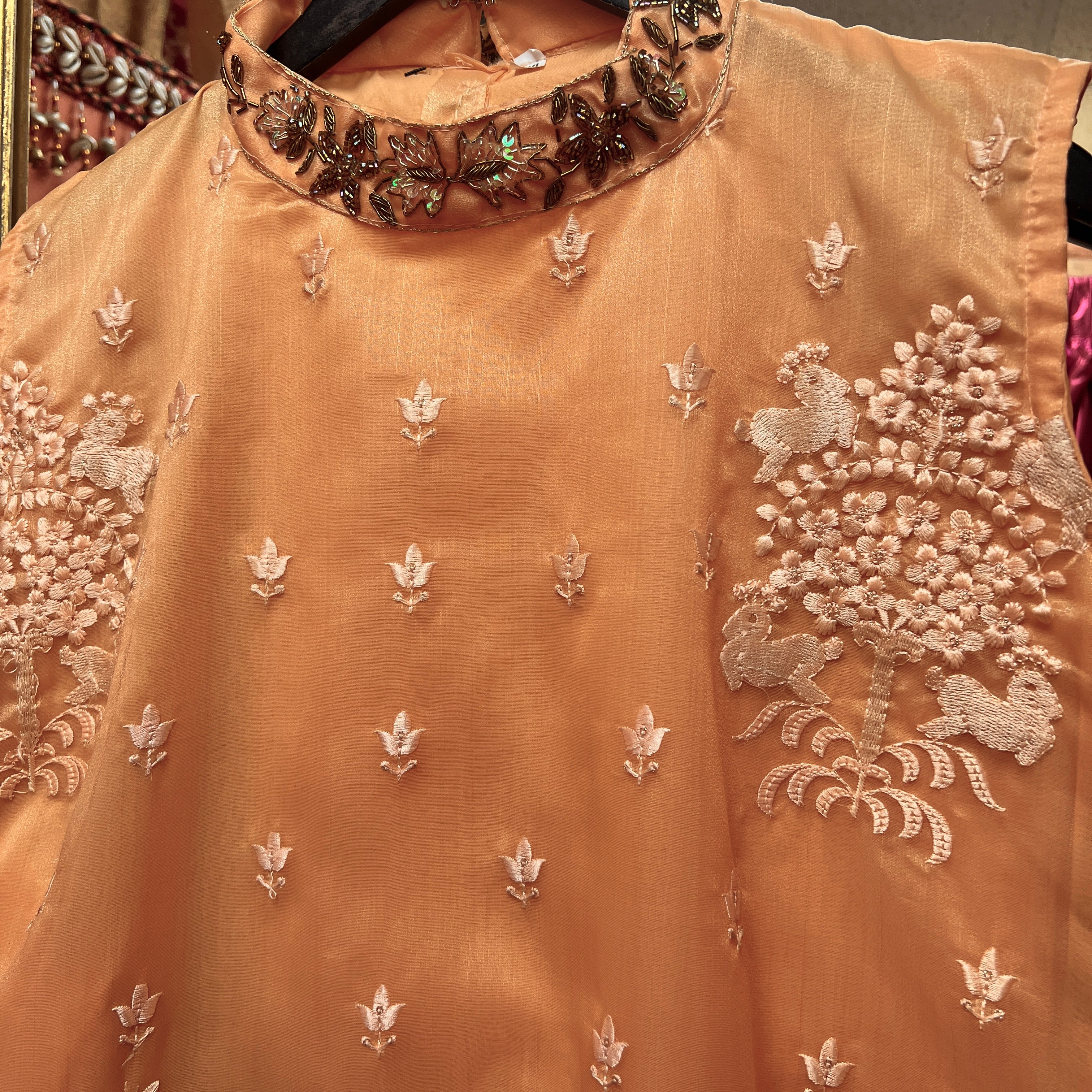 Embroidered Straight Kurta -3 Colors - Vintage India NYC