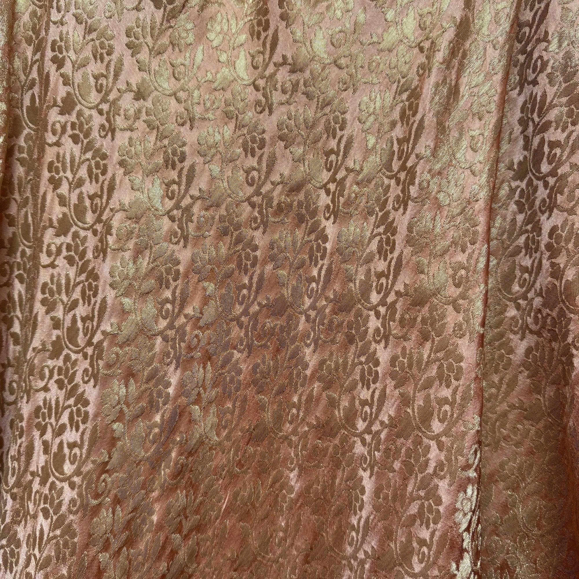 Brocade Swirl Floral Lehengas - Extra Long - Vintage India NYC