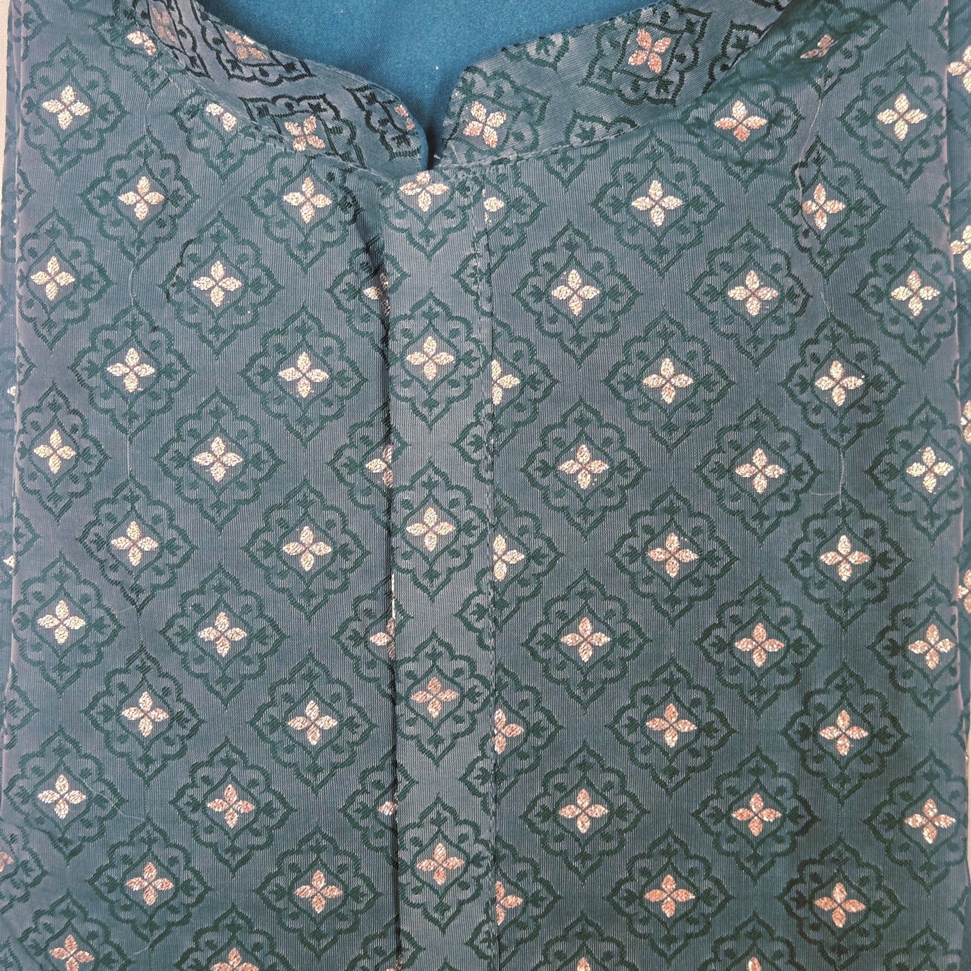 Pine Green Jharoka Kurta - Vintage India NYC