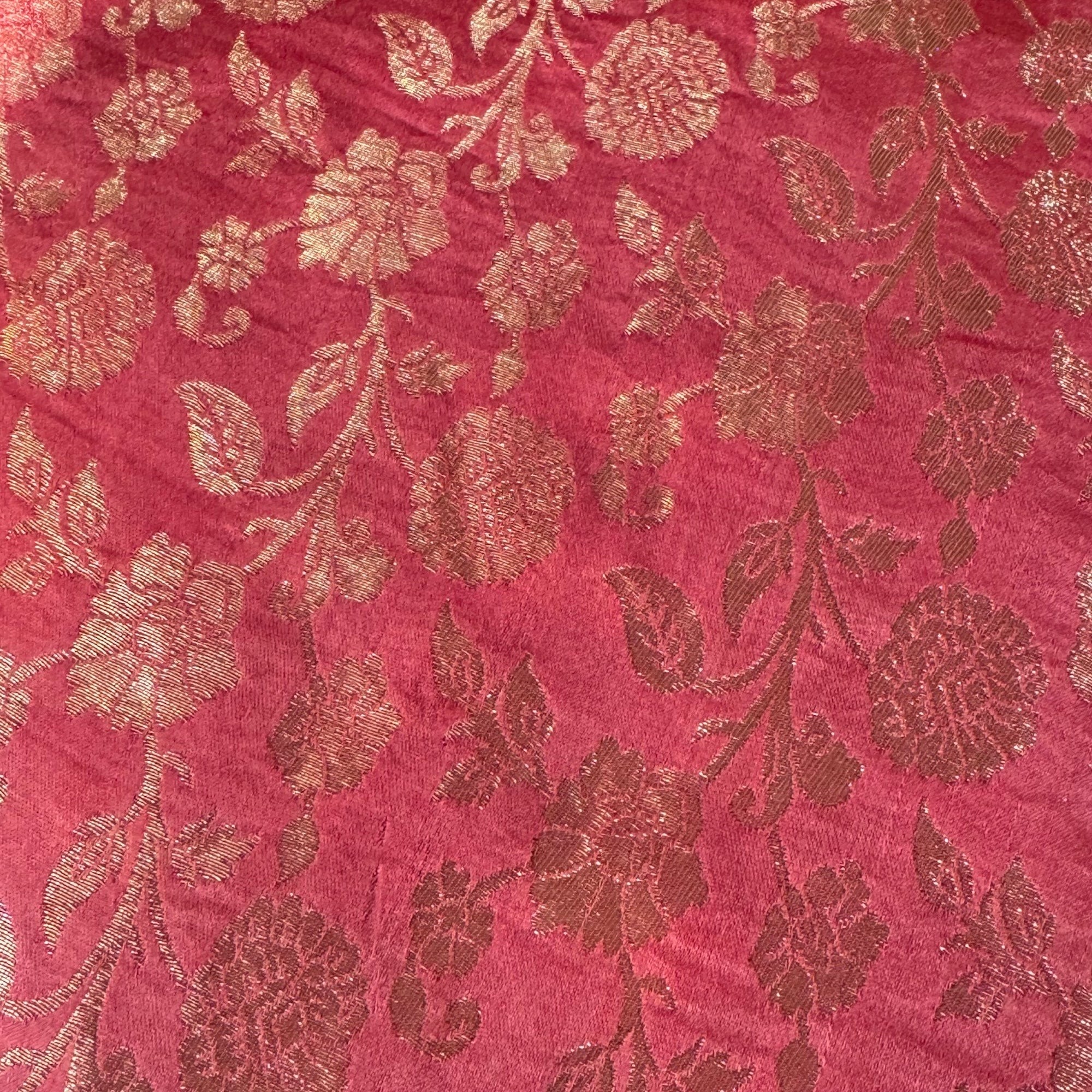 Rose Brocade Round Flower Lehengas - X Long-Colors - Vintage India NYC