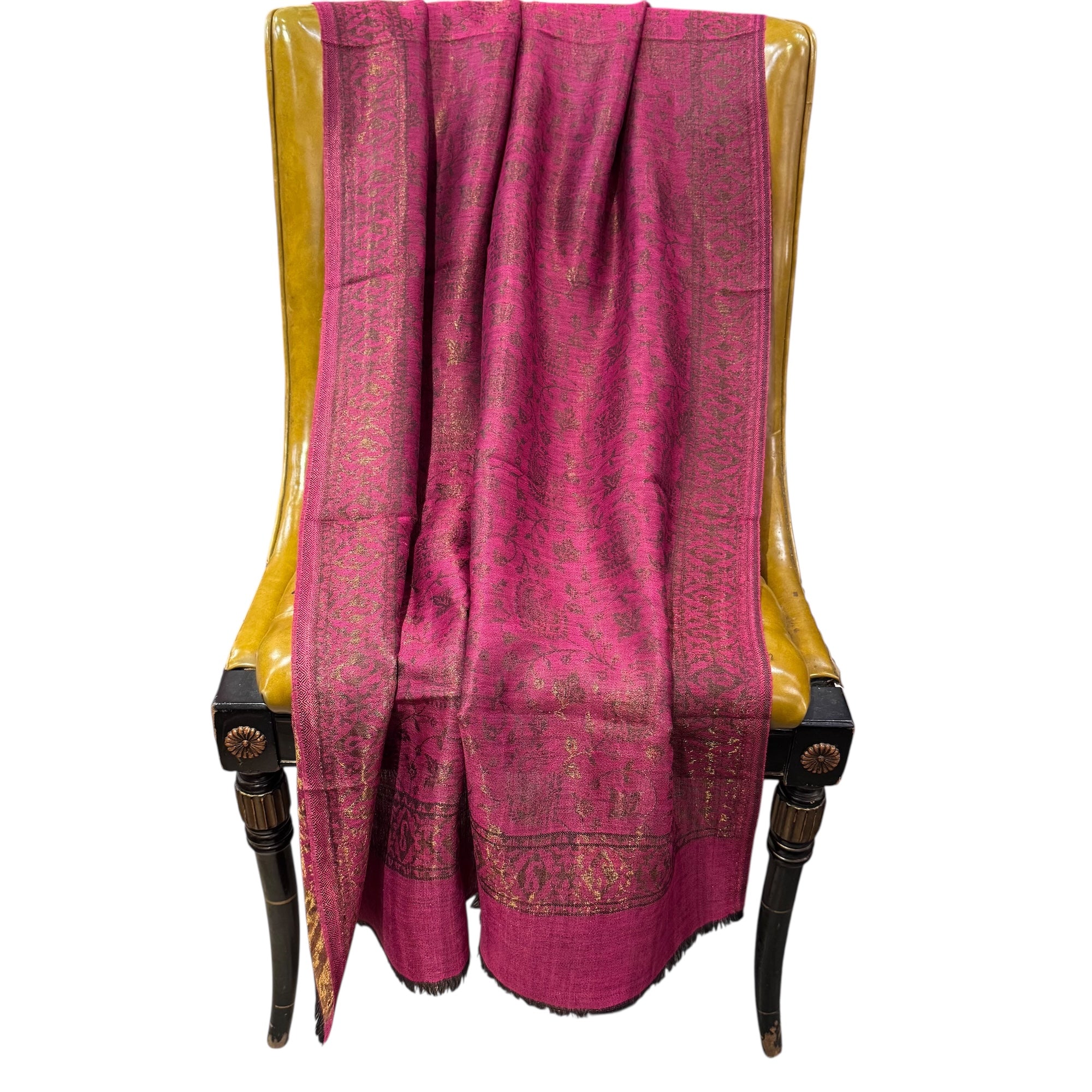 Fine Quality Reversible Bronze Jacquard Shawls- 6 Colors