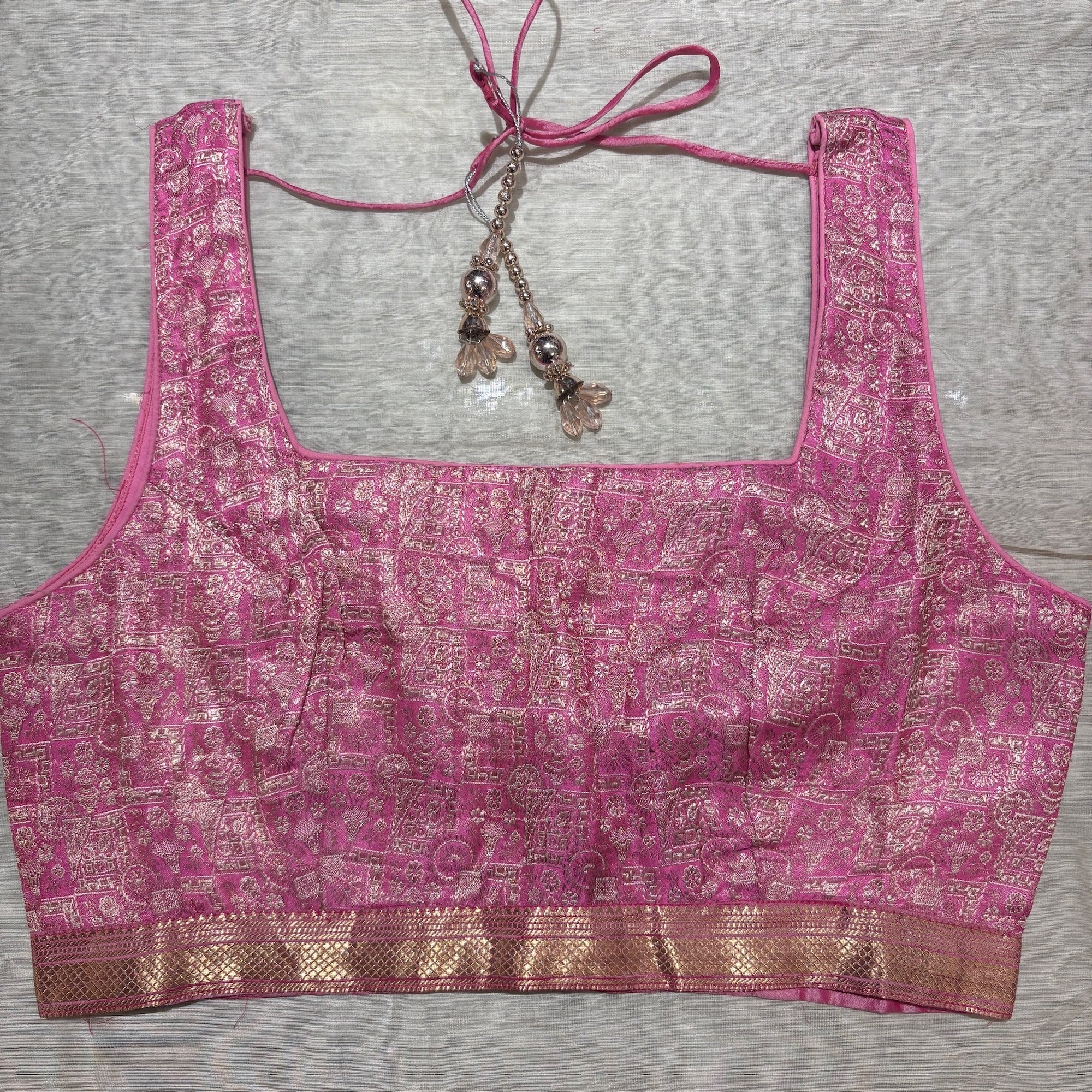 Brocade & Embroidered Saree Blouses 25-Size 30 - Vintage India NYC