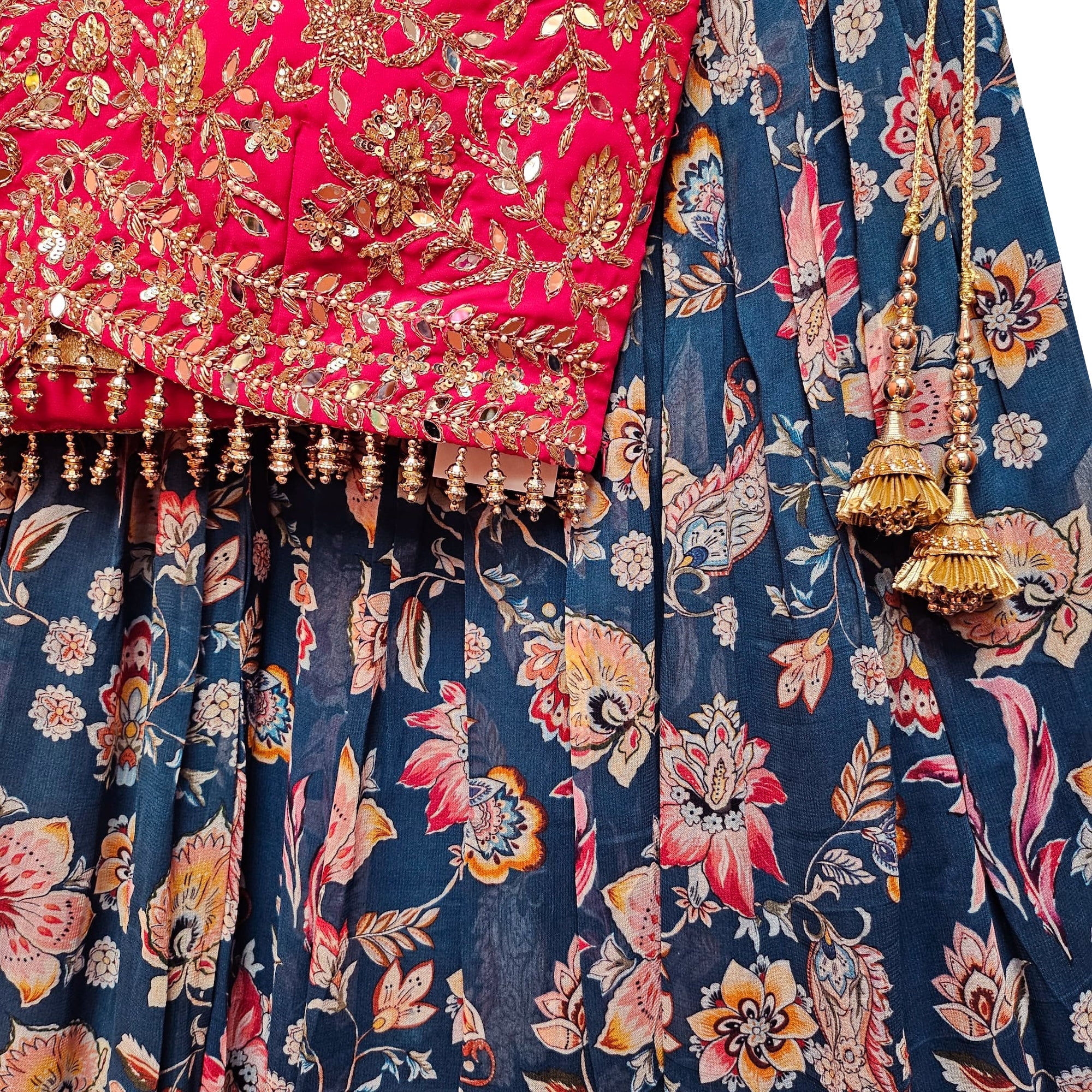 Floral Lehenga Sets-4 Colors - Vintage India NYC