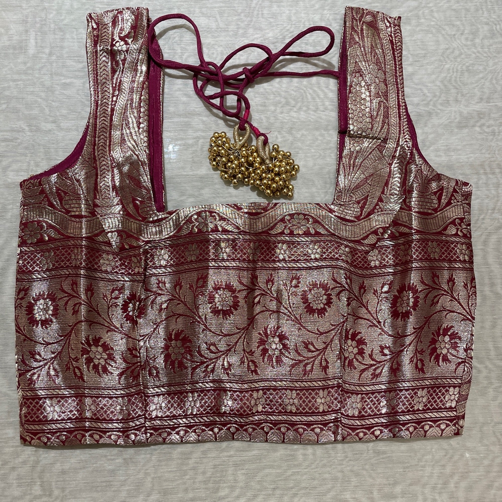 Brocade Saree Blouses-Size 30 - Vintage India NYC