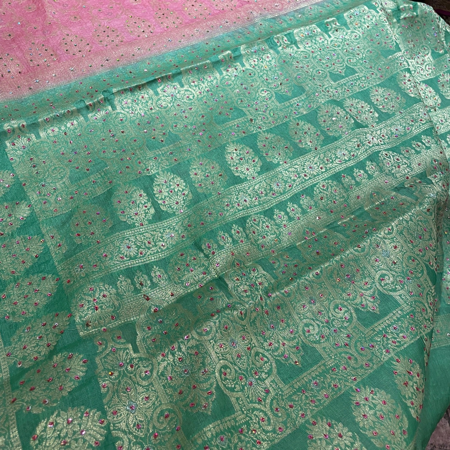 Vintage Tussar Saree 2402 - Vintage India NYC
