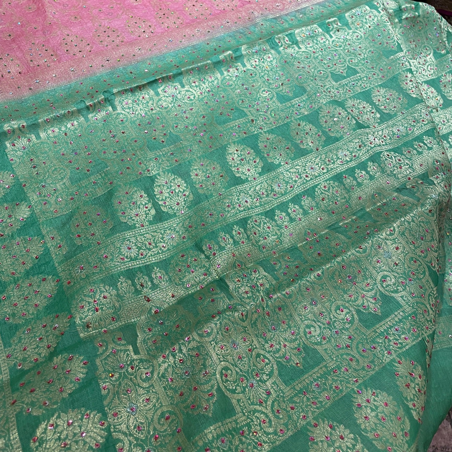 Vintage Tussar Saree 2402 - Vintage India NYC