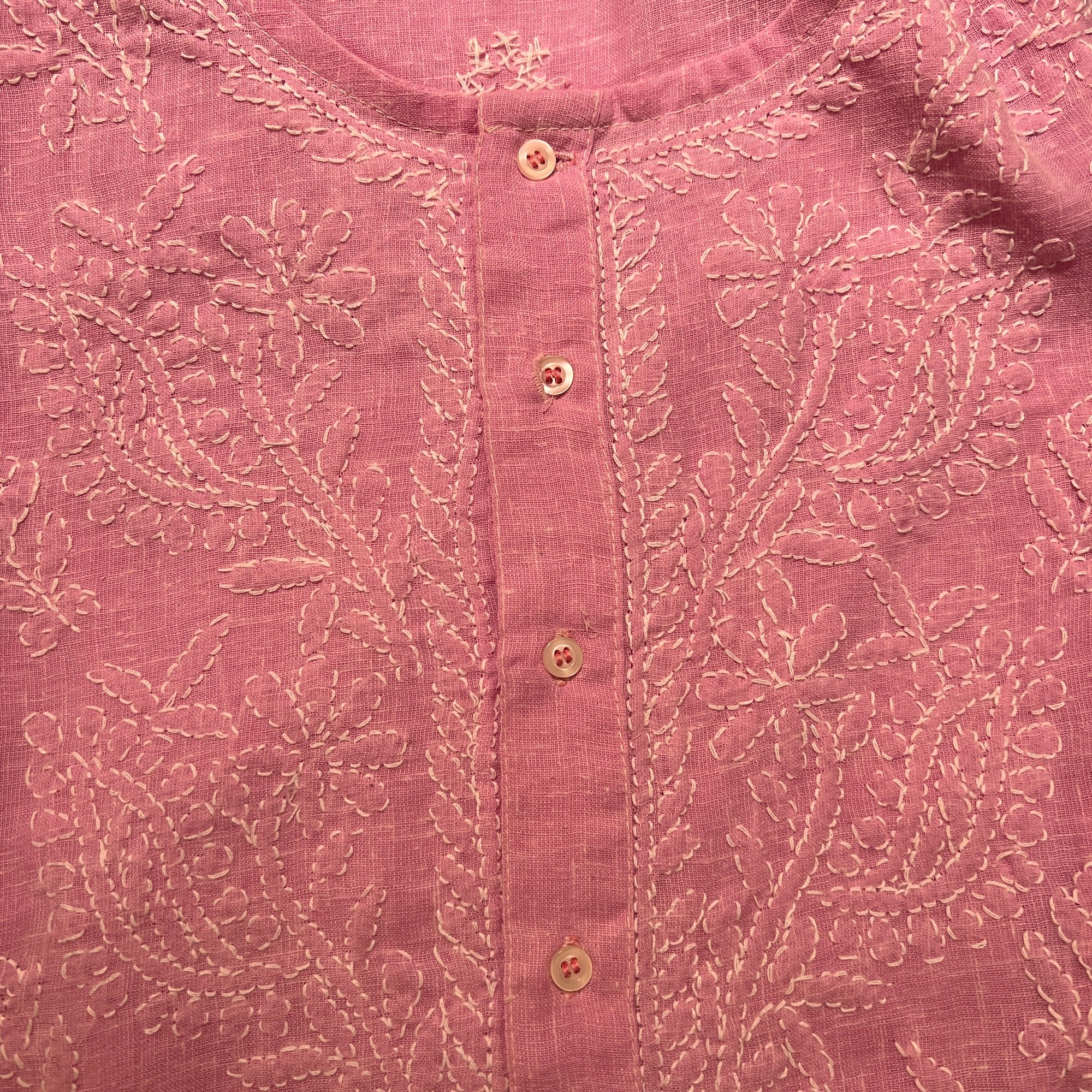 LH Slub Cotton Chikan Kurtas - Vintage India NYC