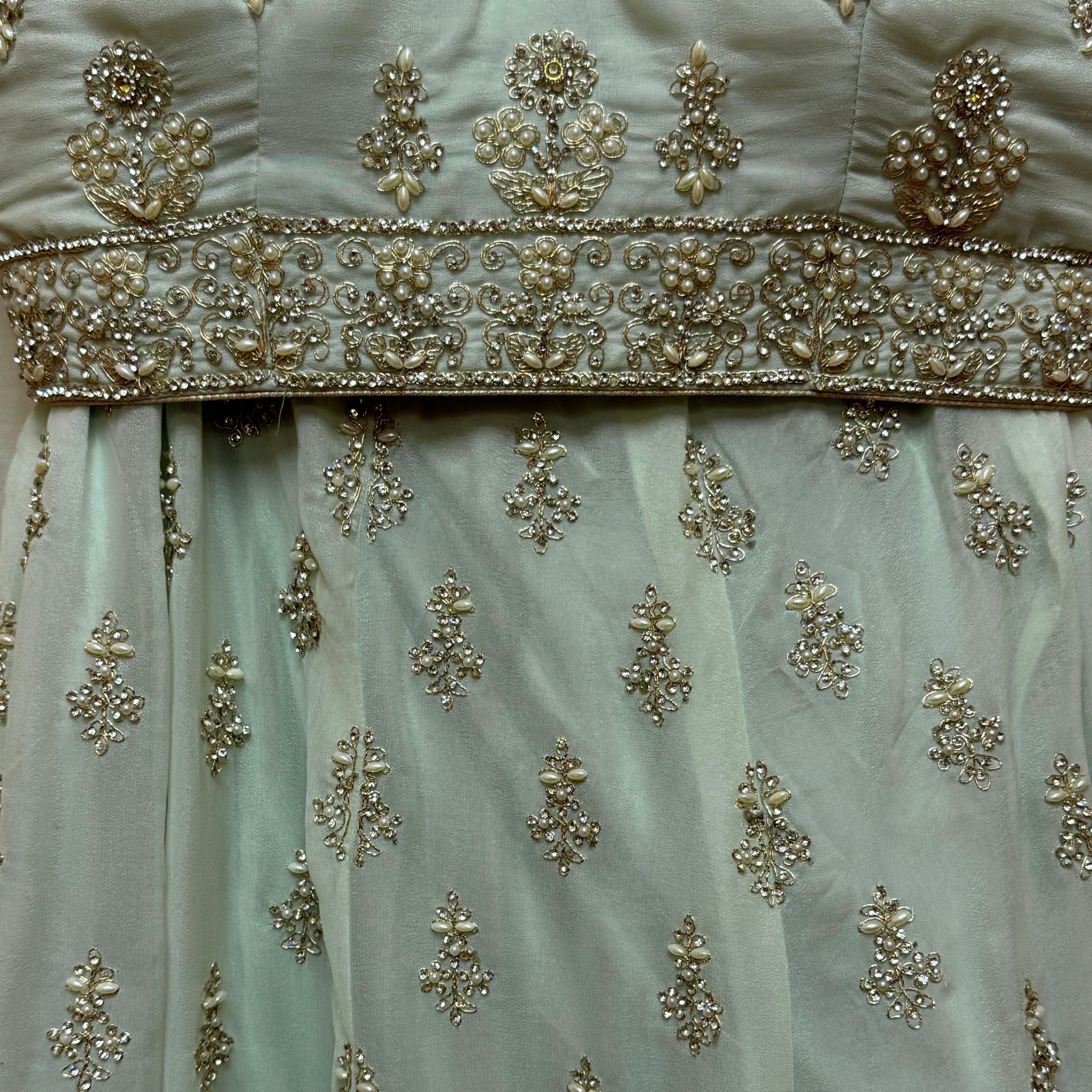 Pearl & Stone Heavy Gold Embroidered  Lehenga Sets-Colors - Vintage India NYC