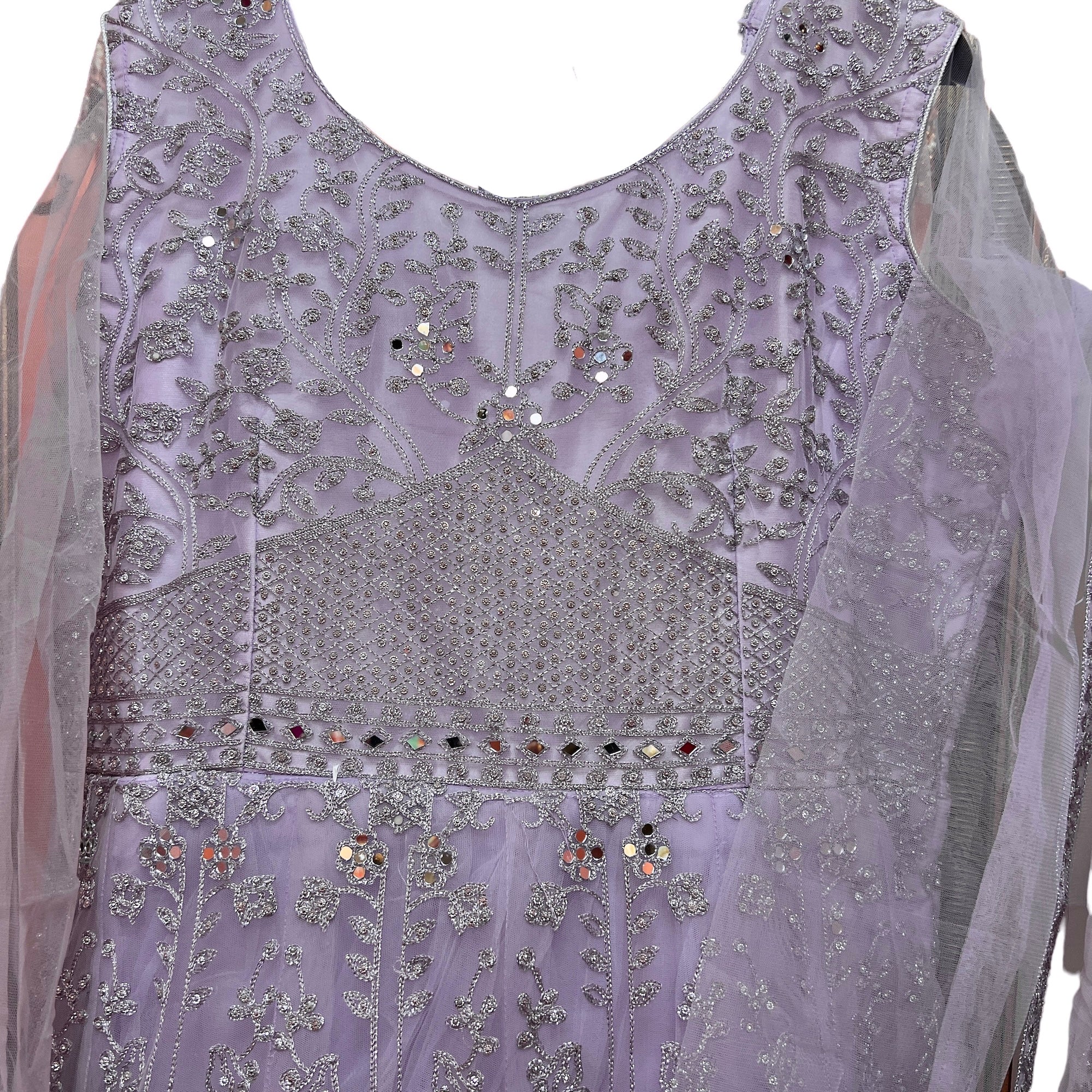 Plus Size Lilac Anarkali Gown - Vintage India NYC