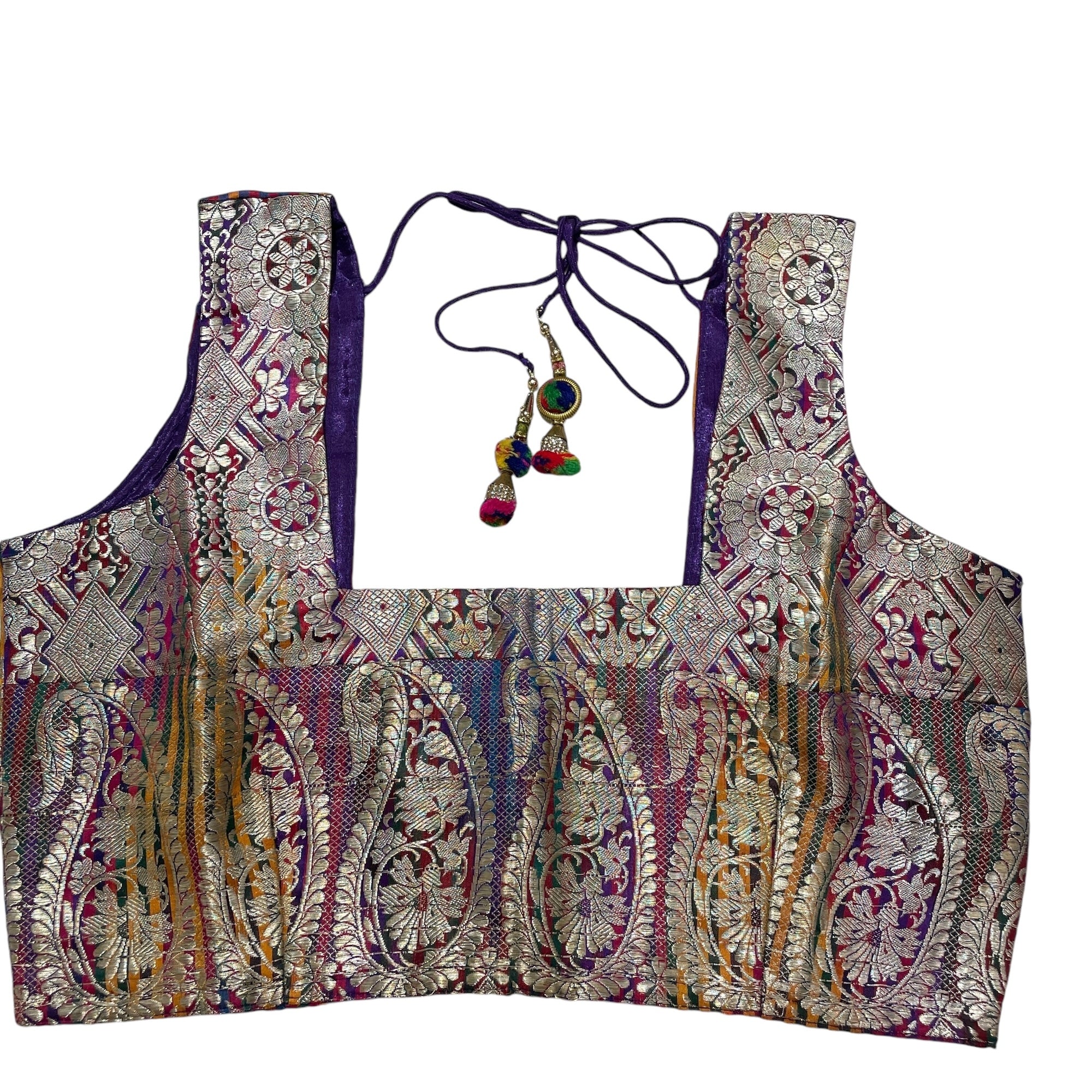 Brocade & Embroidered Saree Blouses 2-Size 40