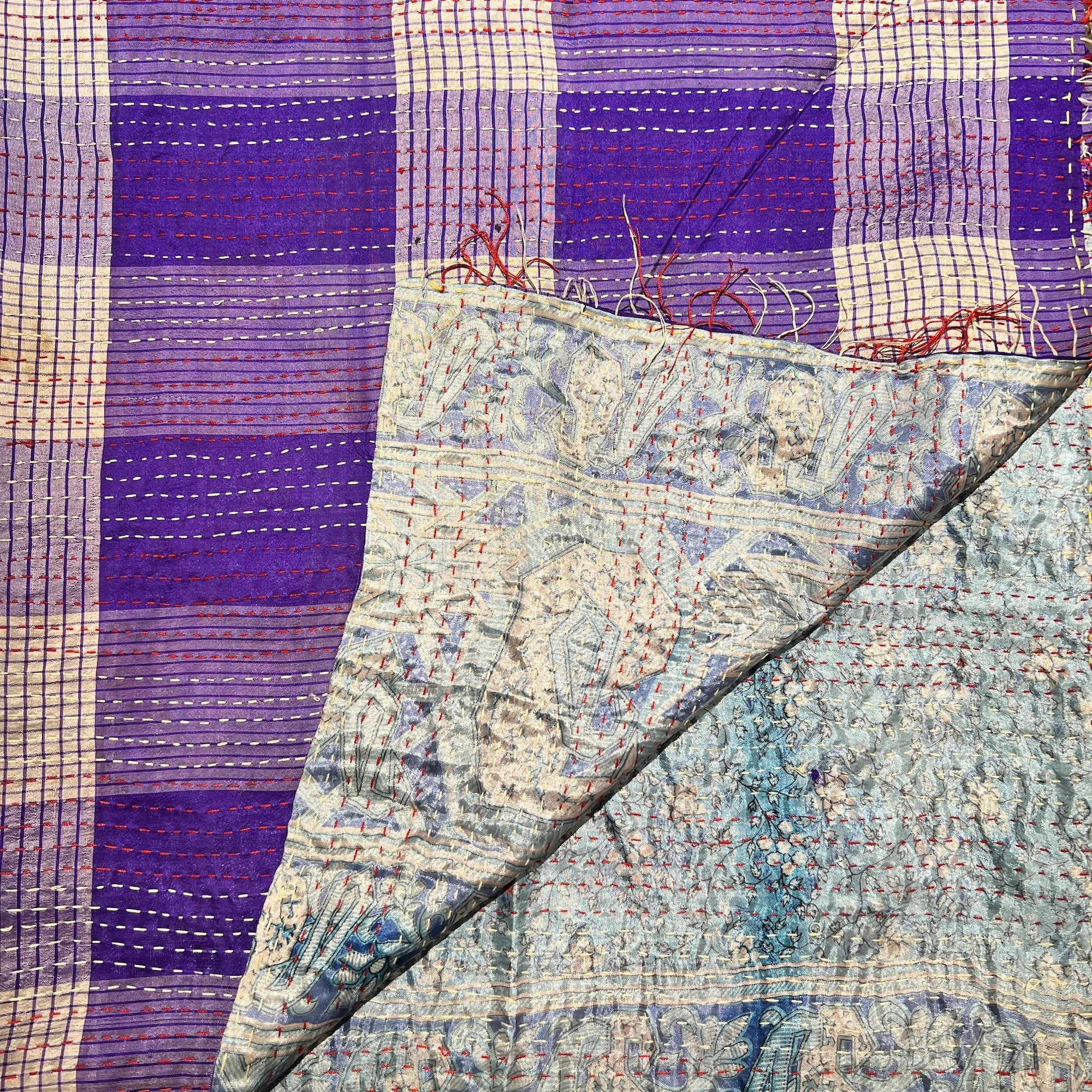 Silk Kantha Stoles - Vintage India NYC