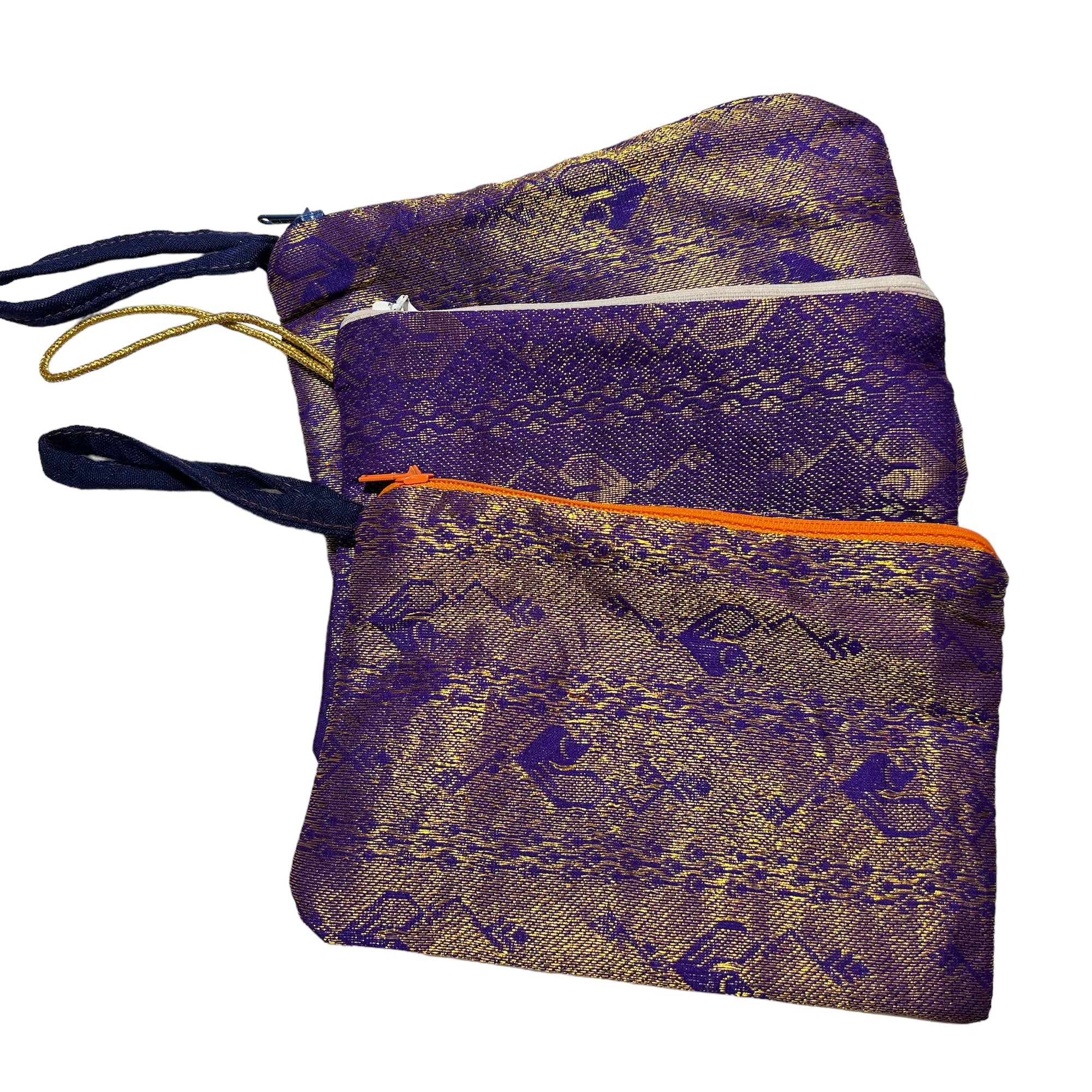 Vintage Sari Zip Pouch Bag Sm - Vintage India NYC