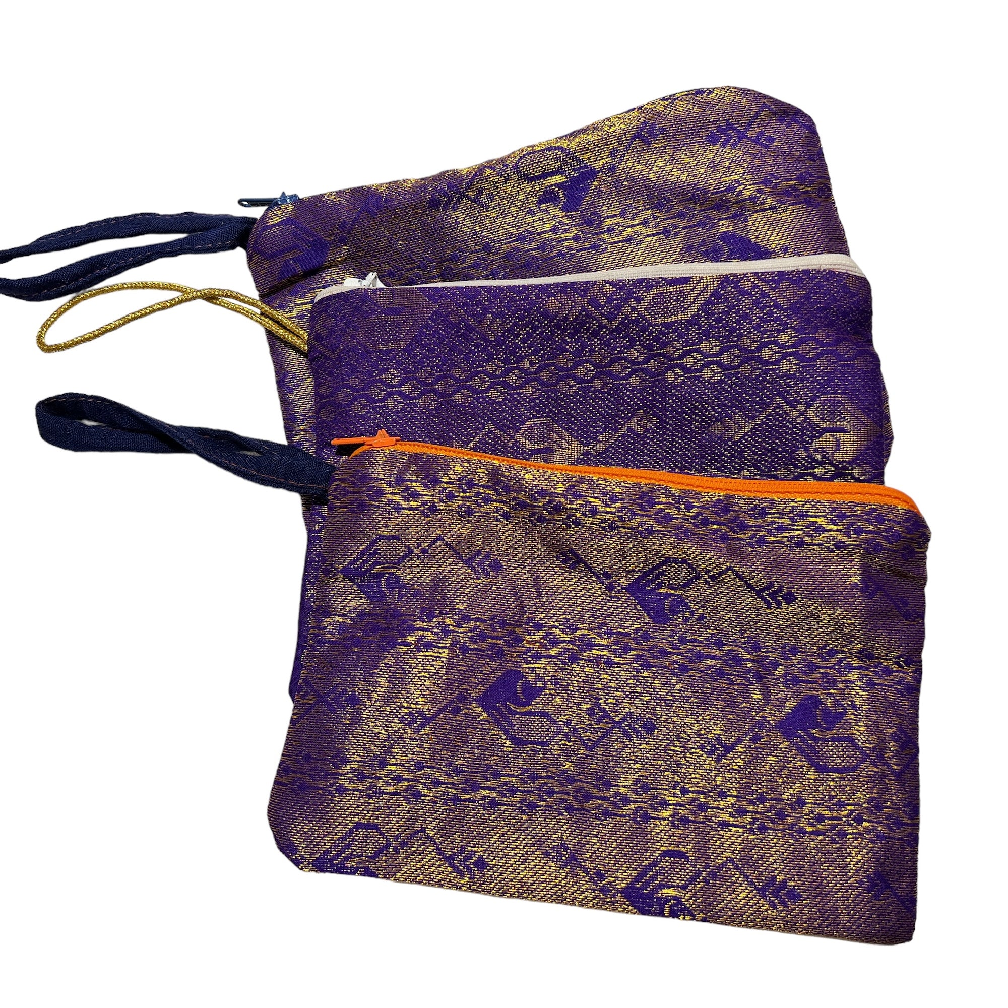 Vintage Sari Zip Pouch Bag  Sm - Vintage India NYC