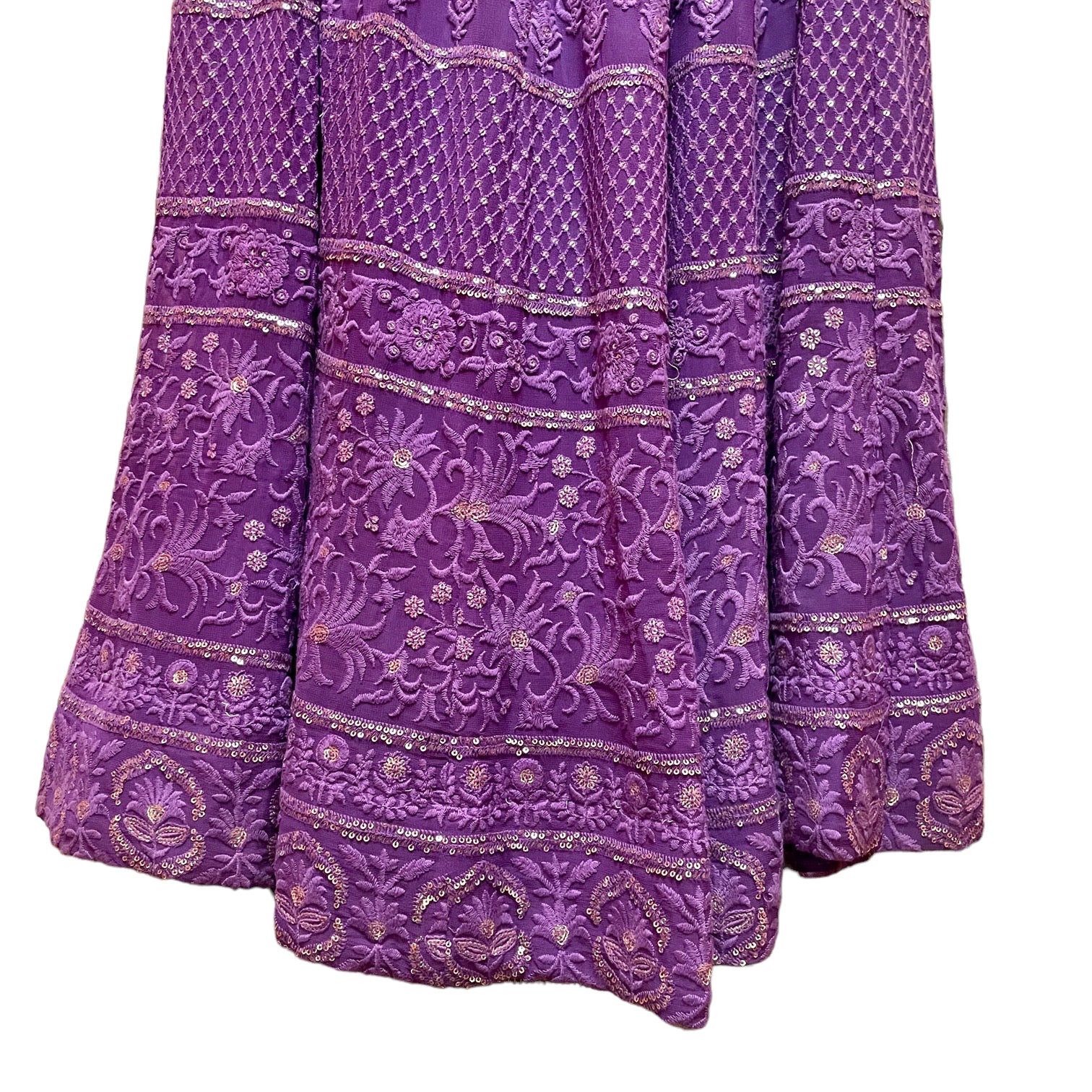 Purple Lucknowi Lehenga - Vintage India NYC
