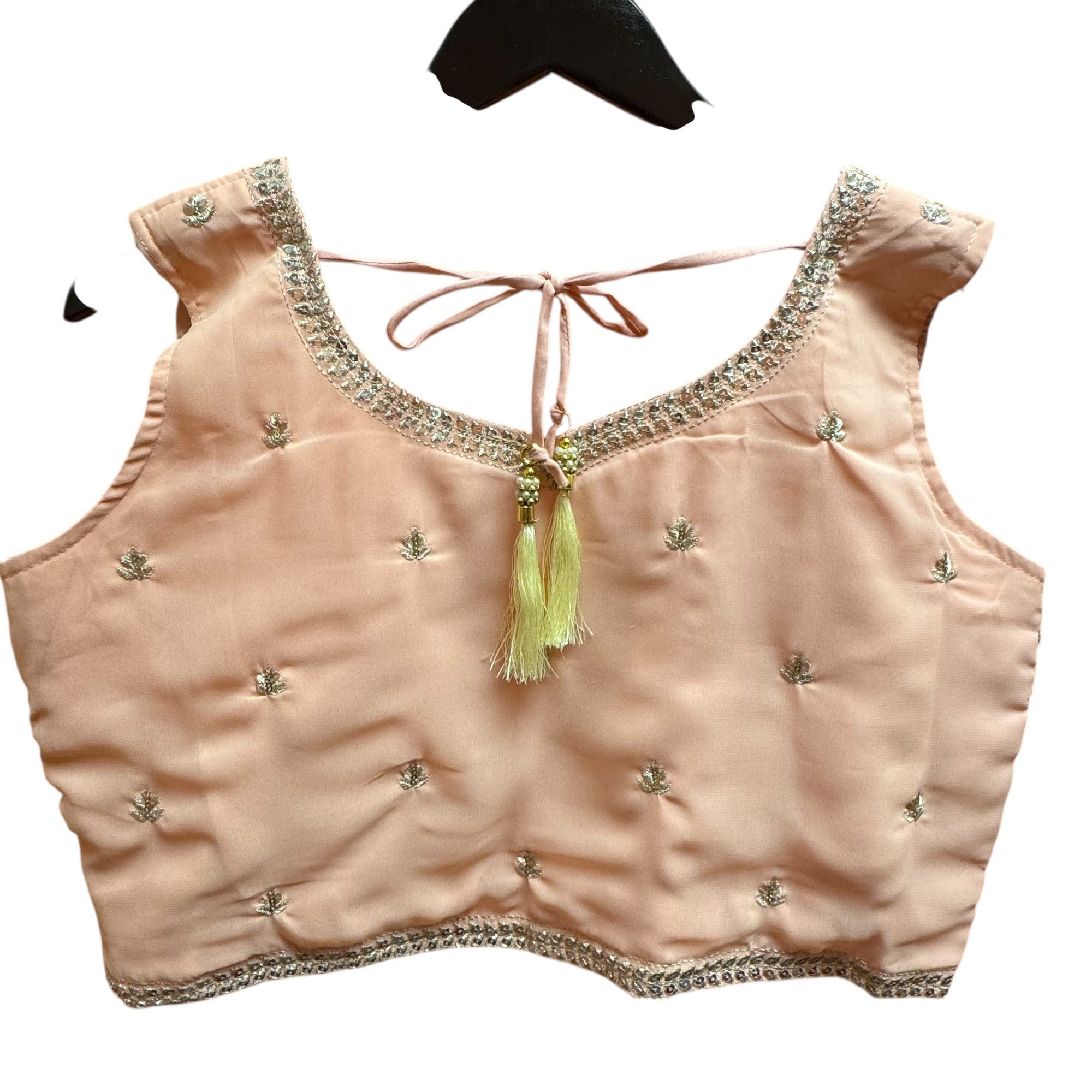 Blush Pink Embroidered Lehenga Set - Vintage India NYC