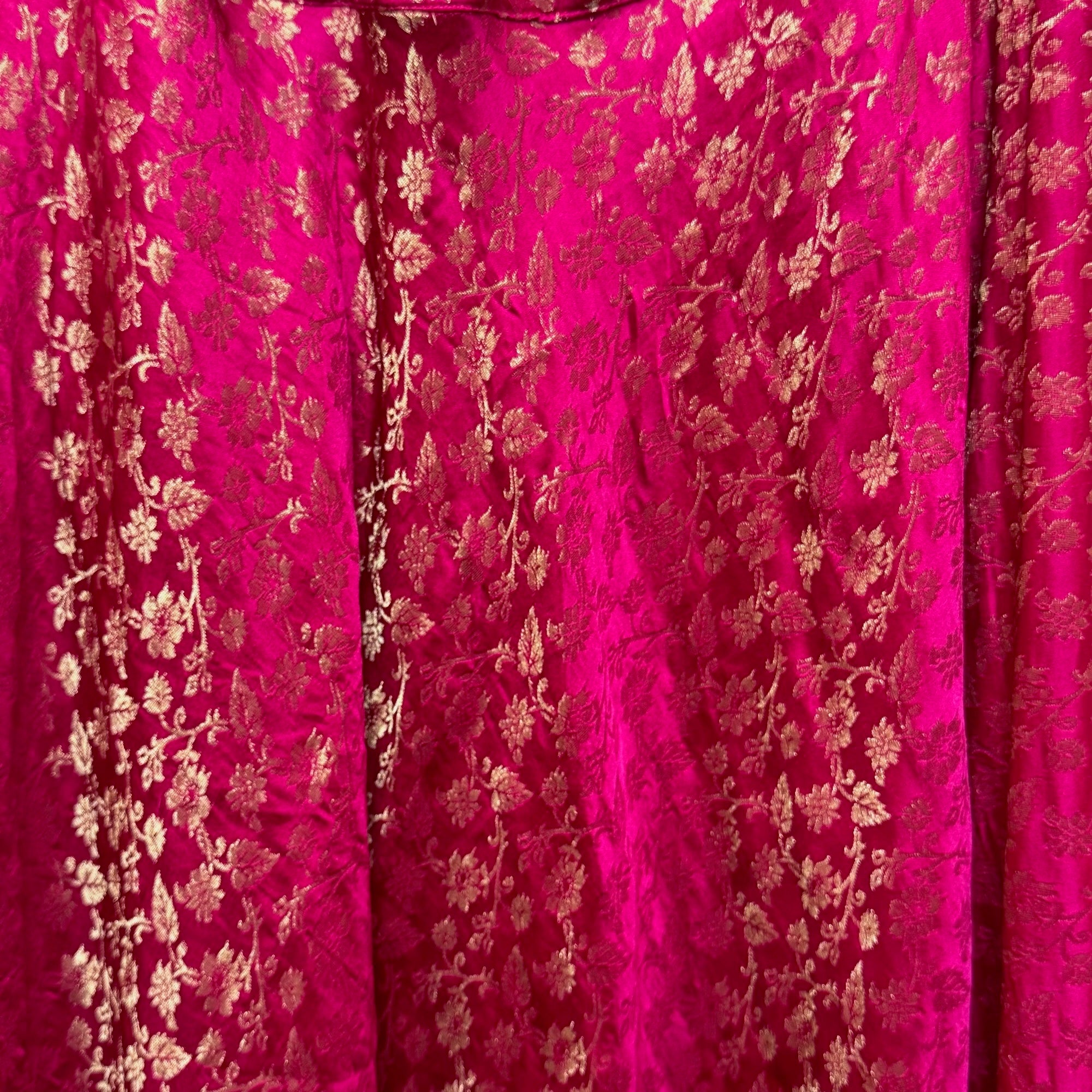 Sunflower Brocade Round Flower Lehengas - X Long-Colors - Vintage India NYC