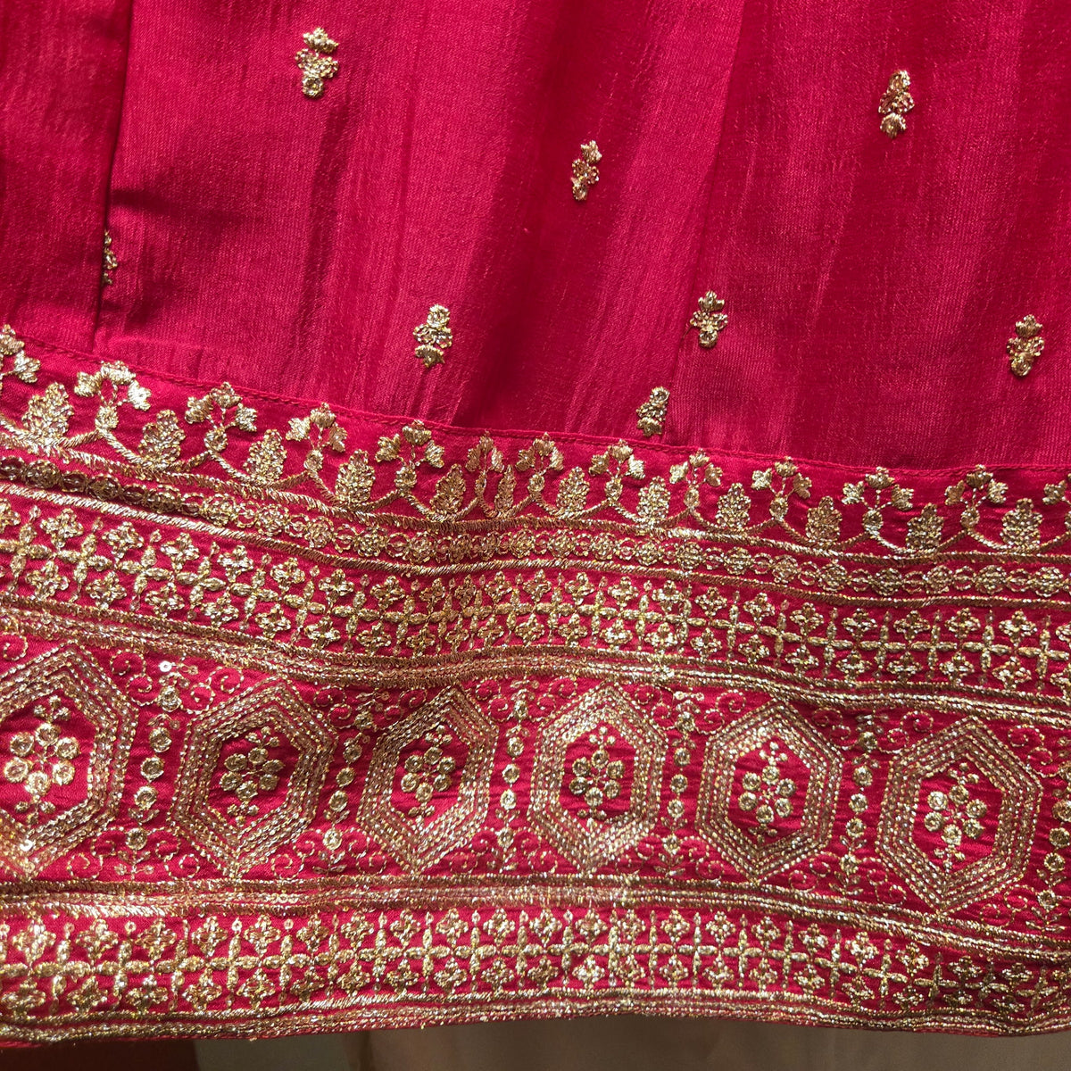 DT Round Neck Embroidered Lehengas-Colors