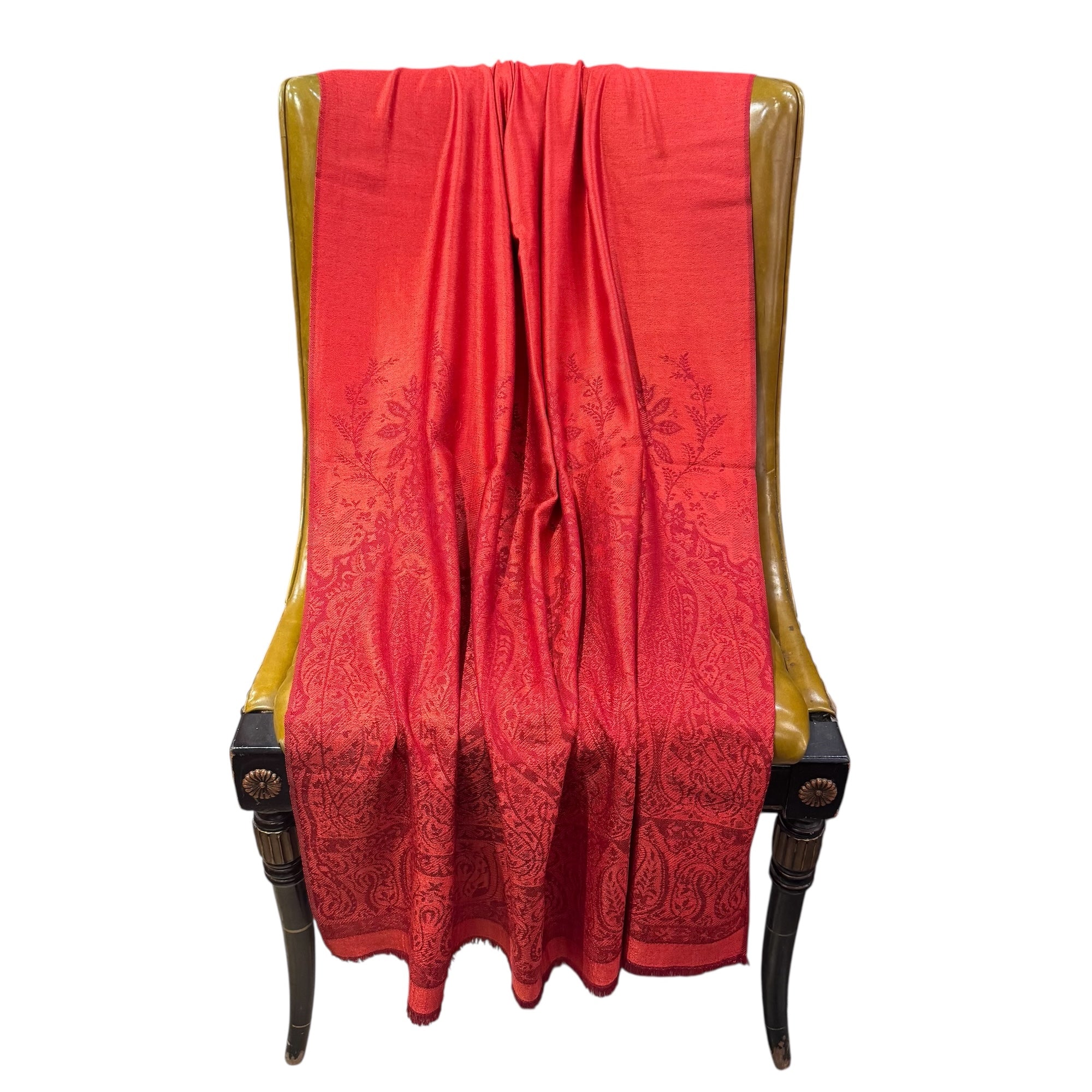 Fine Quality Jacquard Silk/ Wool Shawls - 11 Colors