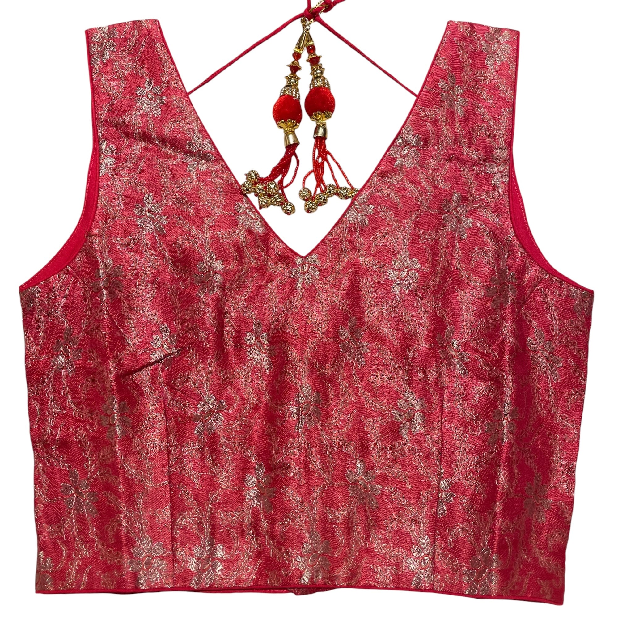 Brocade & Embroidered Saree Blouses 2-Size 30