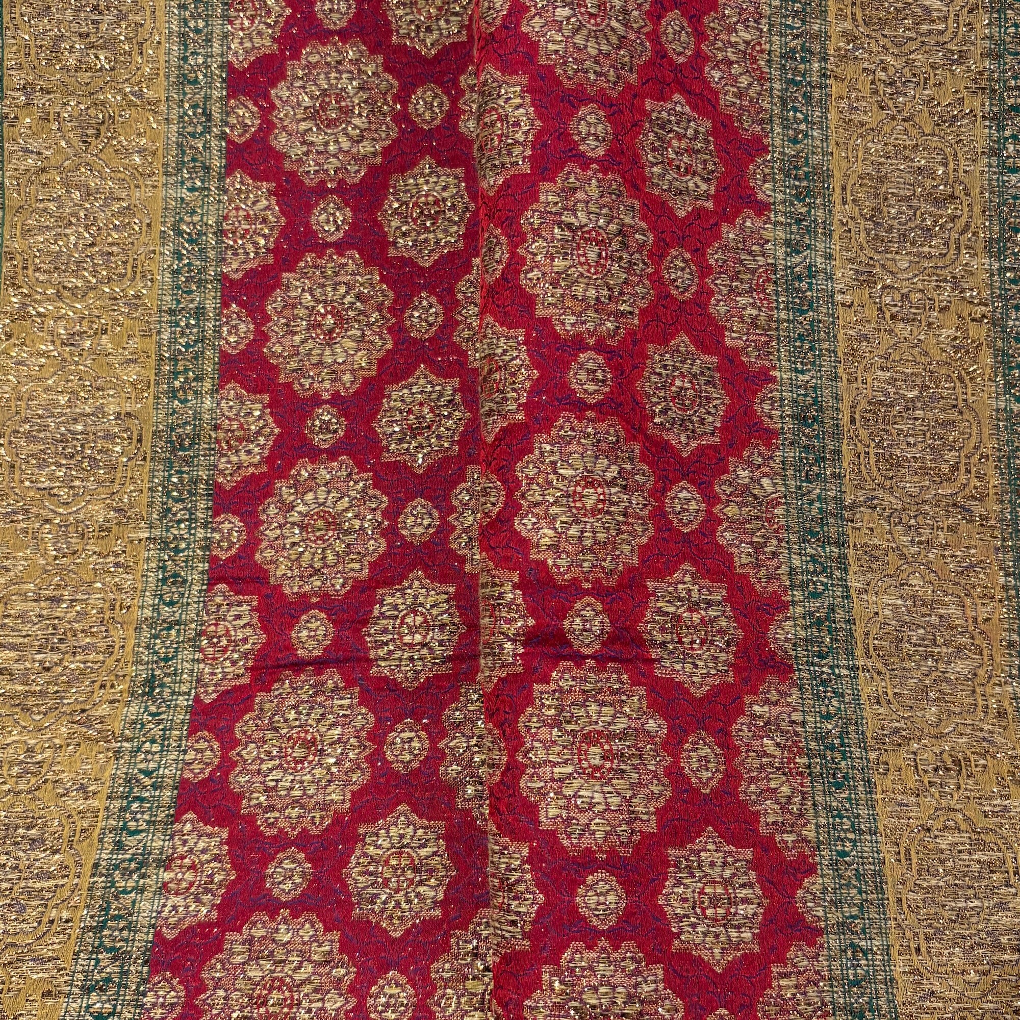 Red & Gold Brocade Dupatta