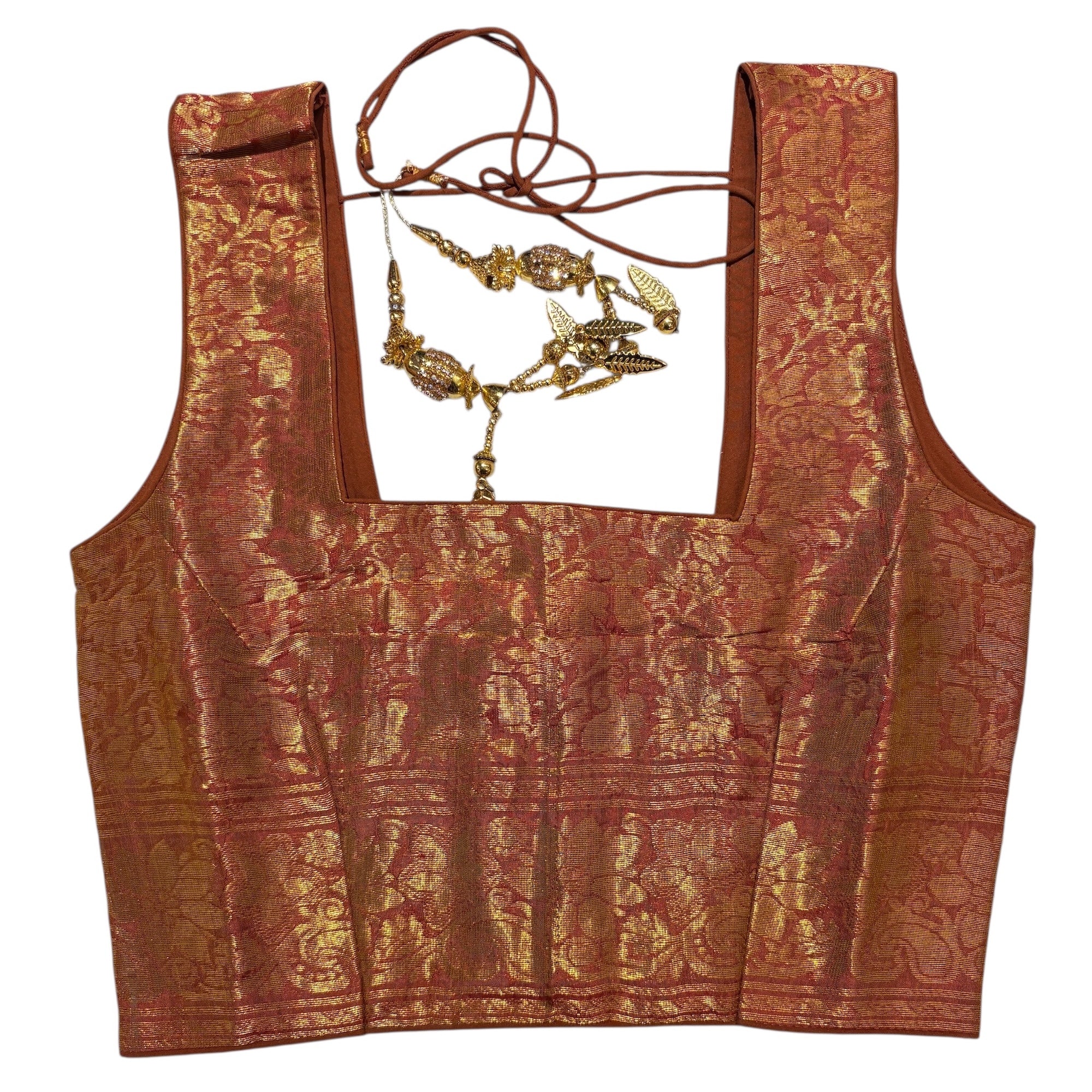 Brocade & Embroidered Saree Blouses 25-Size 28 - Vintage India NYC