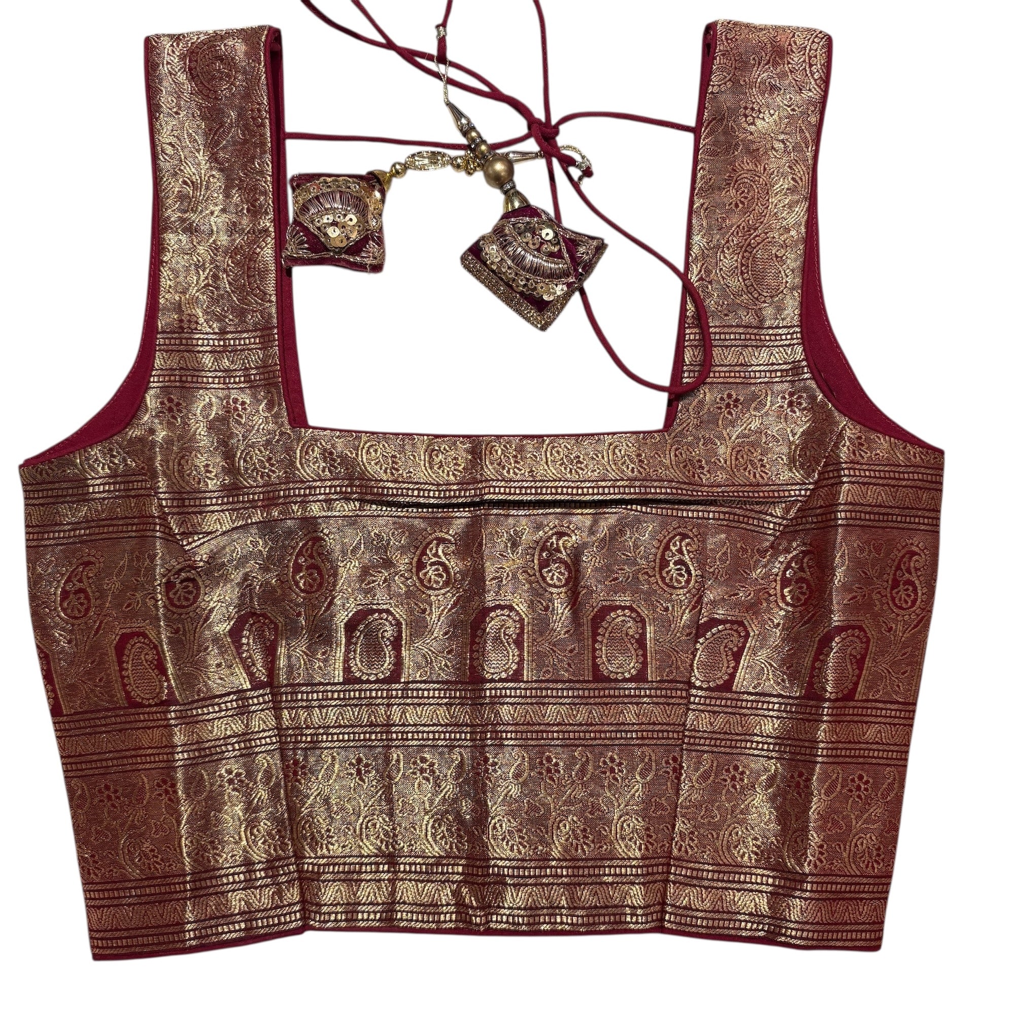 Brocade & Embroidered Saree Blouses 25-Size 28 - Vintage India NYC