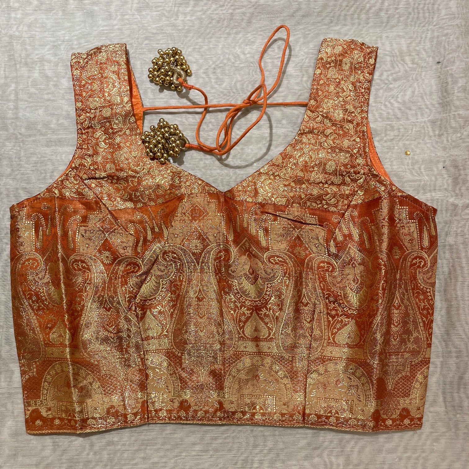 Brocade Saree Blouses-Size 32 - Vintage India NYC