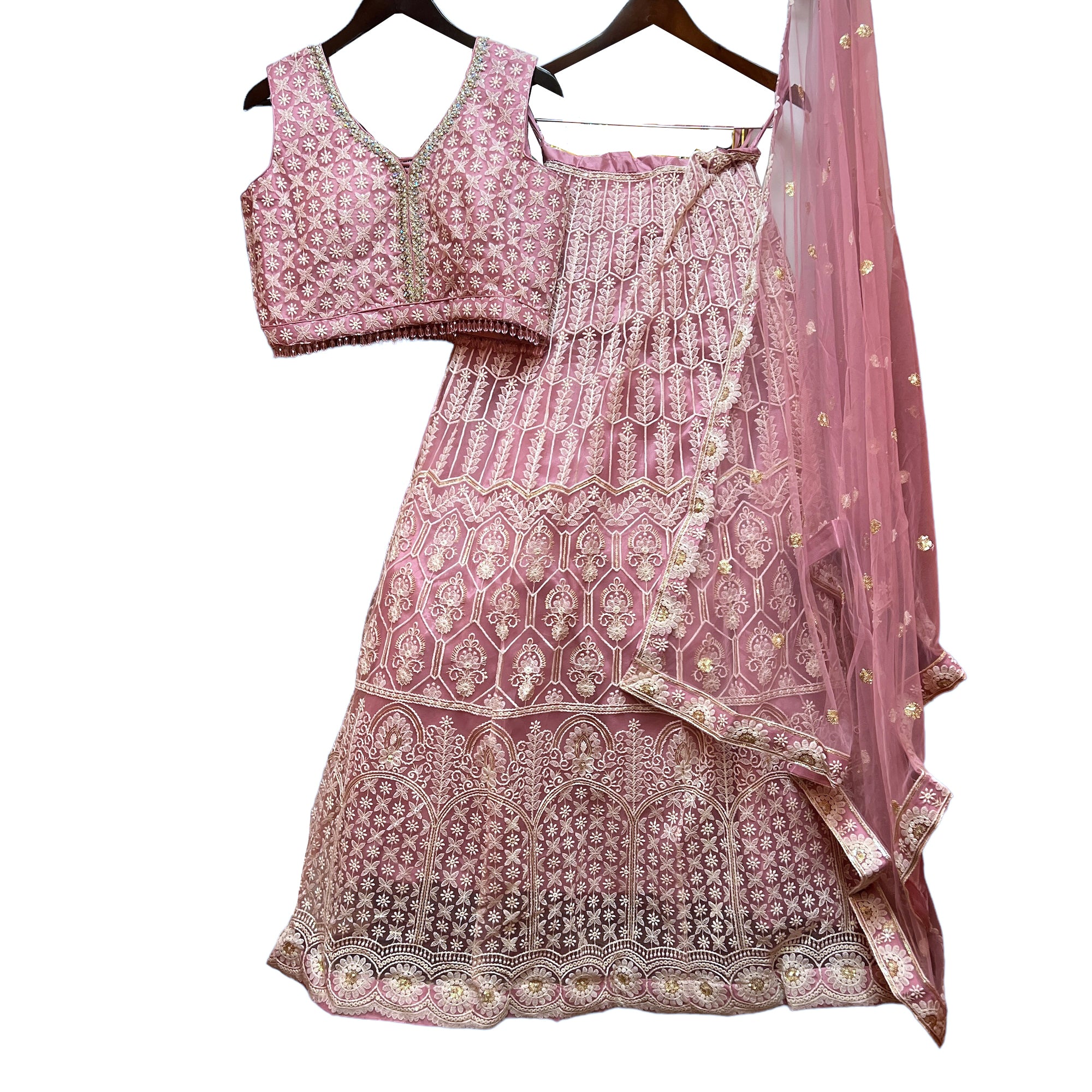 DT Lucknowi Lehenga Set-3 Colors - Vintage India NYC