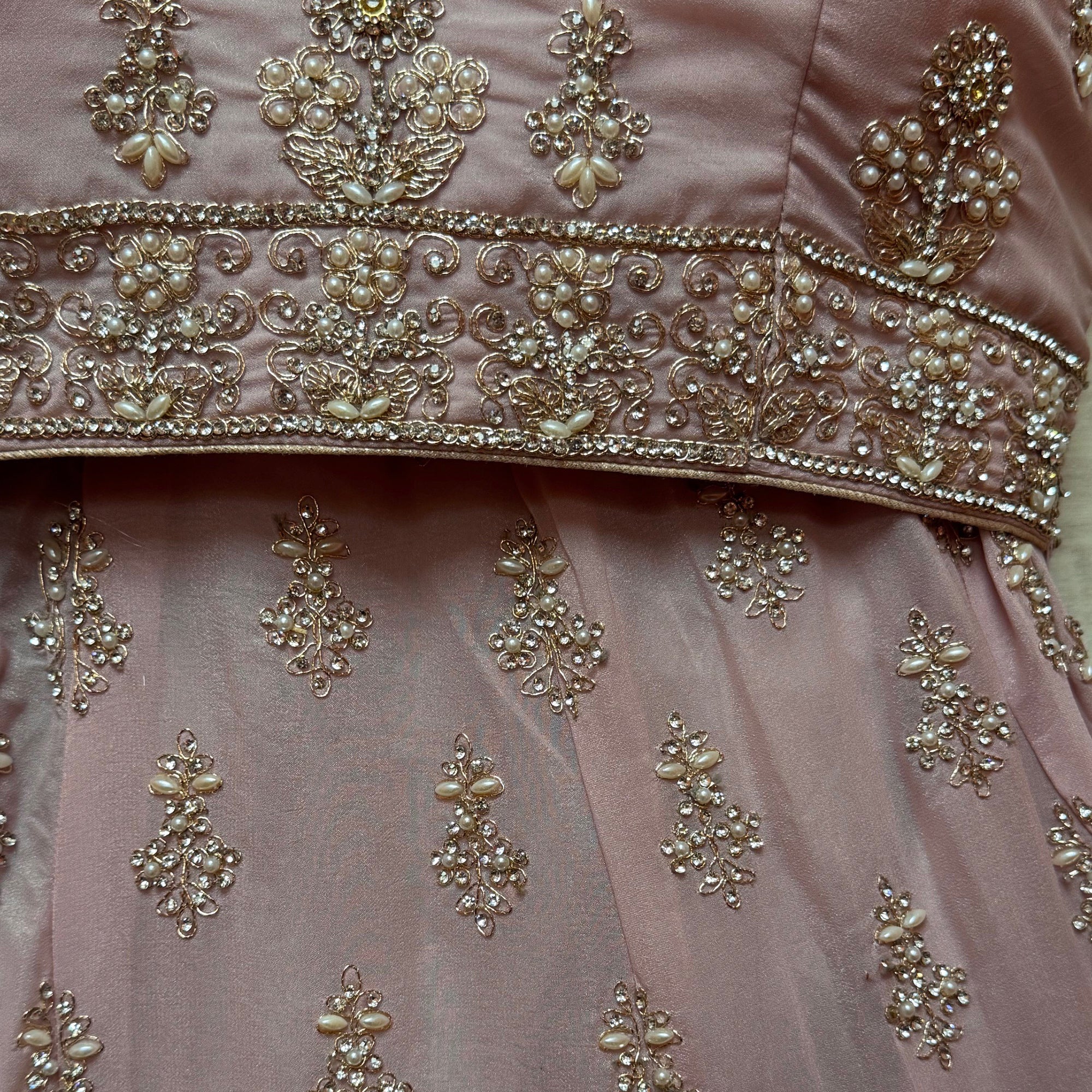 Pearl & Stone Heavy Gold Embroidered  Lehenga Sets-Colors - Vintage India NYC