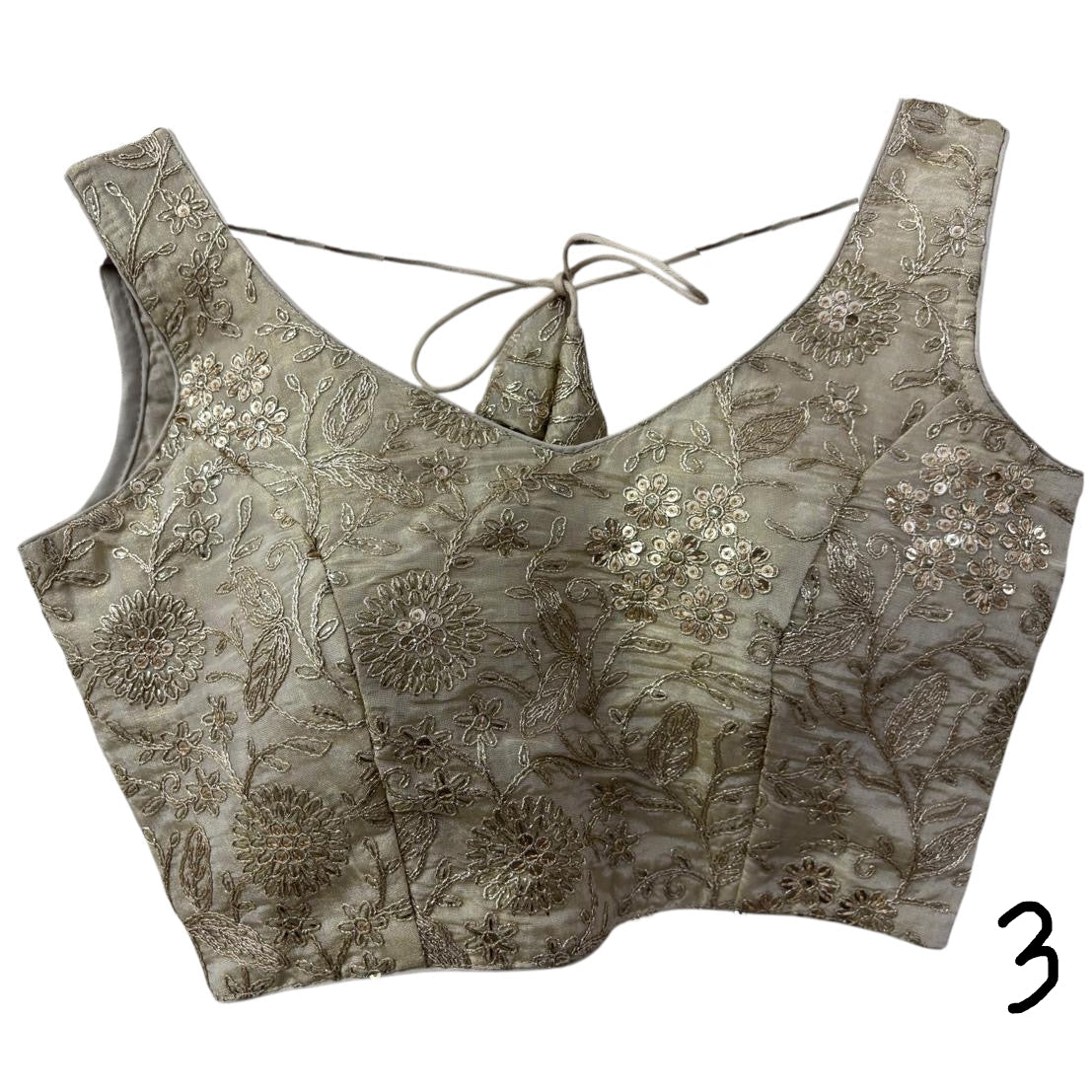 Q Ivory Light Gold Choli Blouses-Various