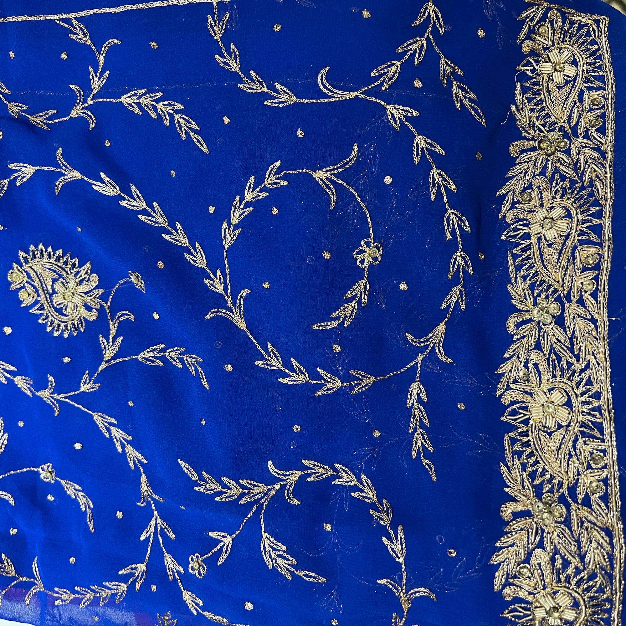 Royal Zari & Zardosi Dupatta - Vintage India NYC