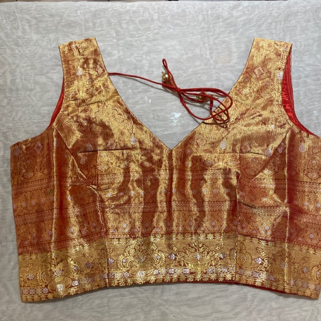 Brocade Saree Blouses-Size 38 - Vintage India NYC