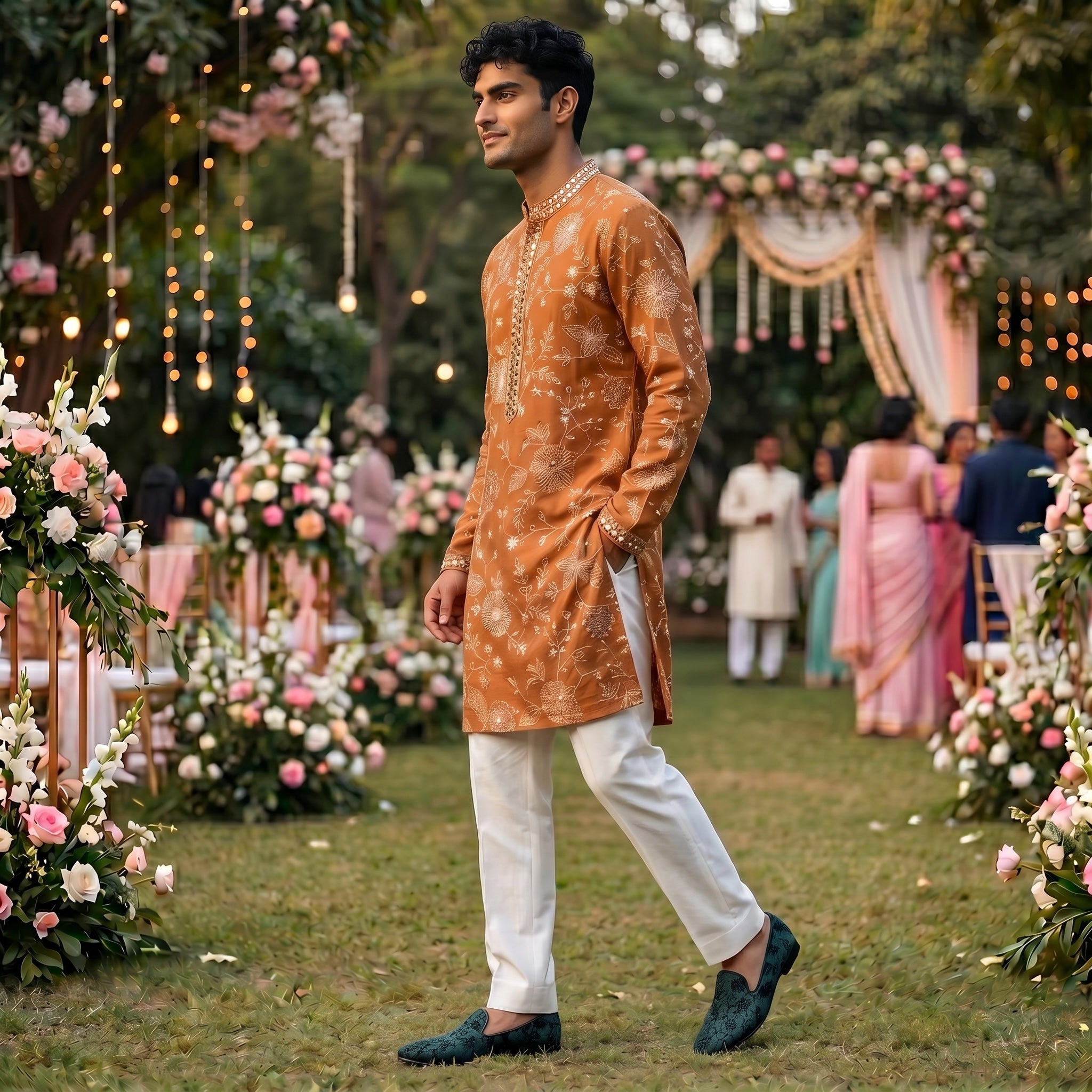 Full Embroidered Kurtas-Colors