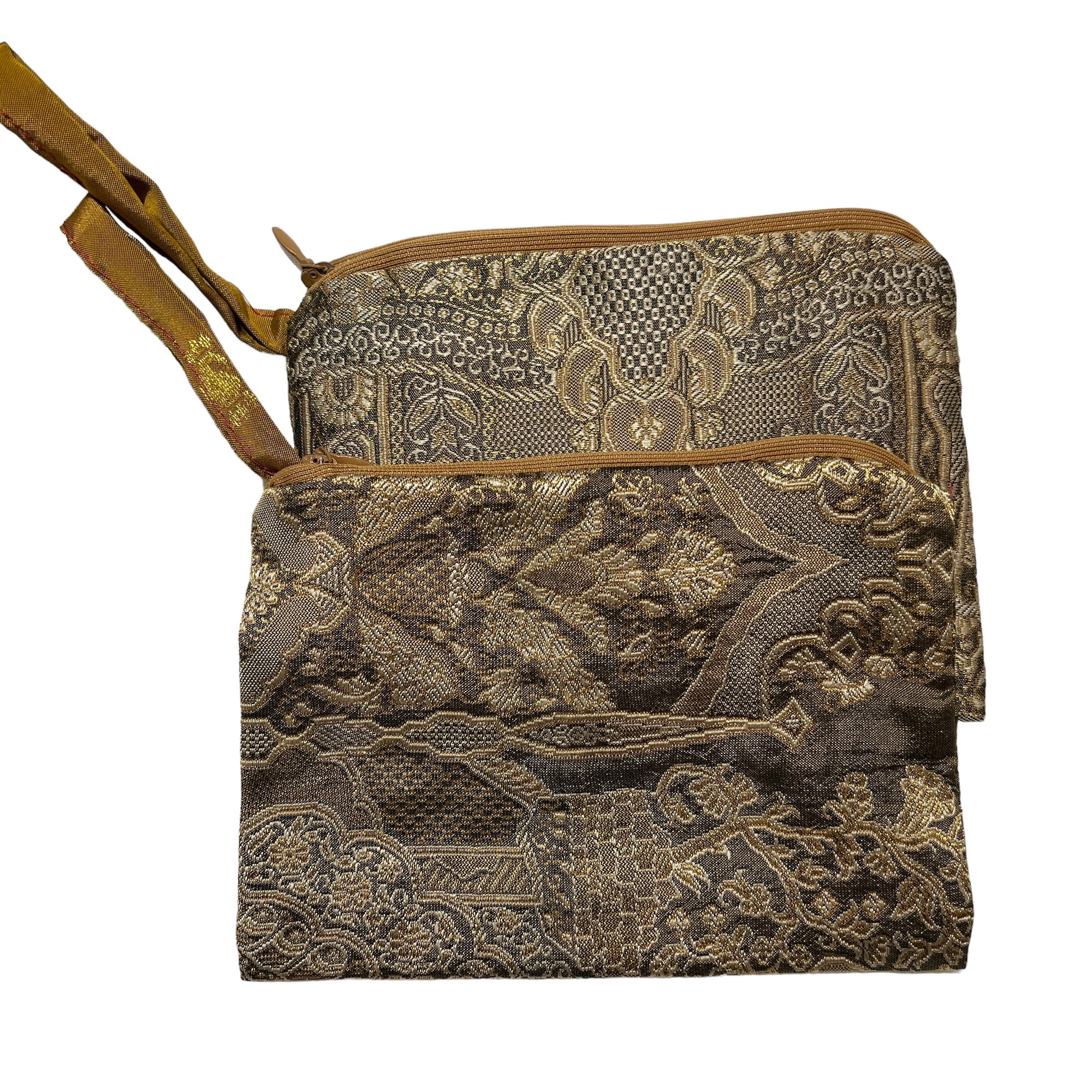 Vintage Sari Zip Pouch Bag Sm - Vintage India NYC